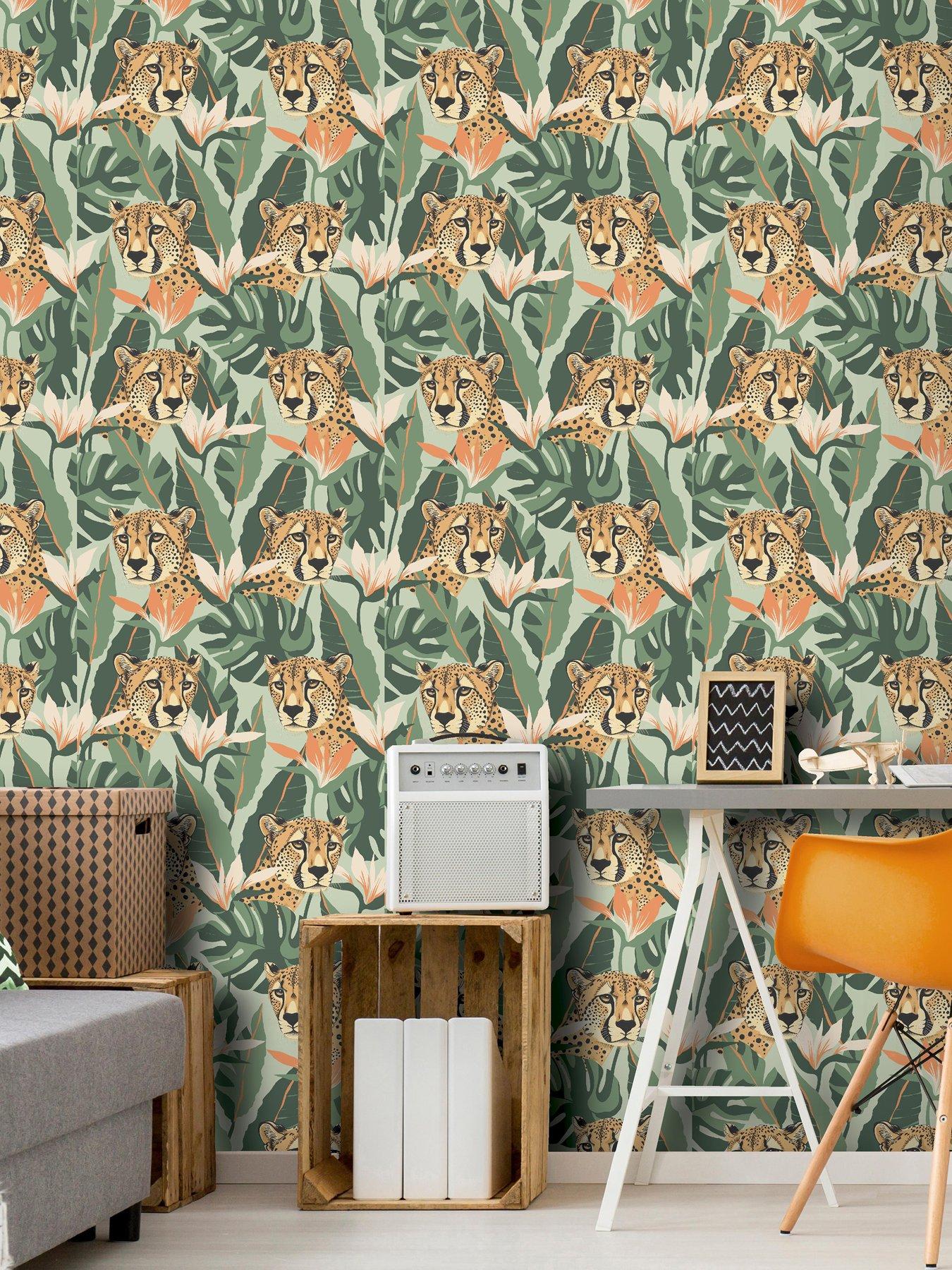 arthouse-jungle-leopard-wallpaper-light-green