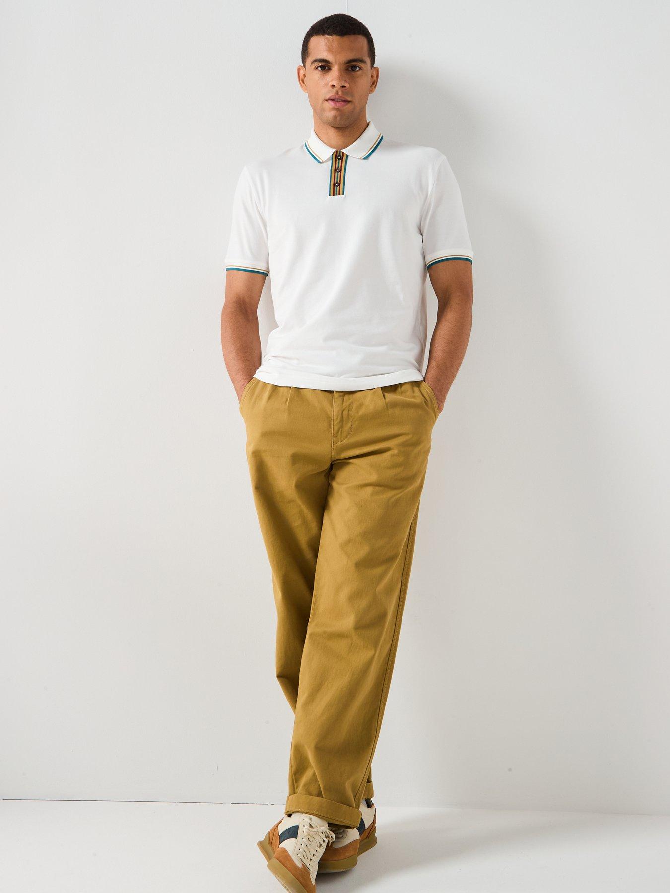Image 3 of 4 of PS PAUL SMITH Stripe Contrast Tipped Polo Shirt - White