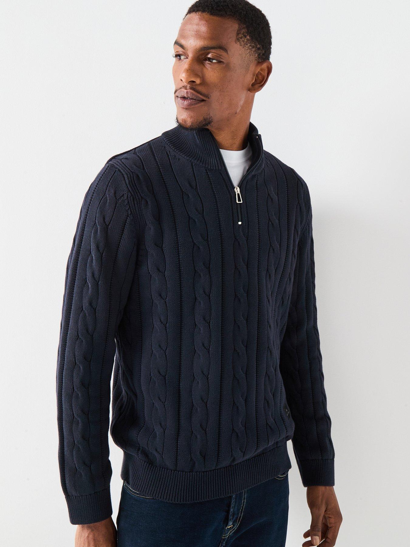 ps-paul-smith-regular-fit-cable-half-zip-knitted-jumper-navy