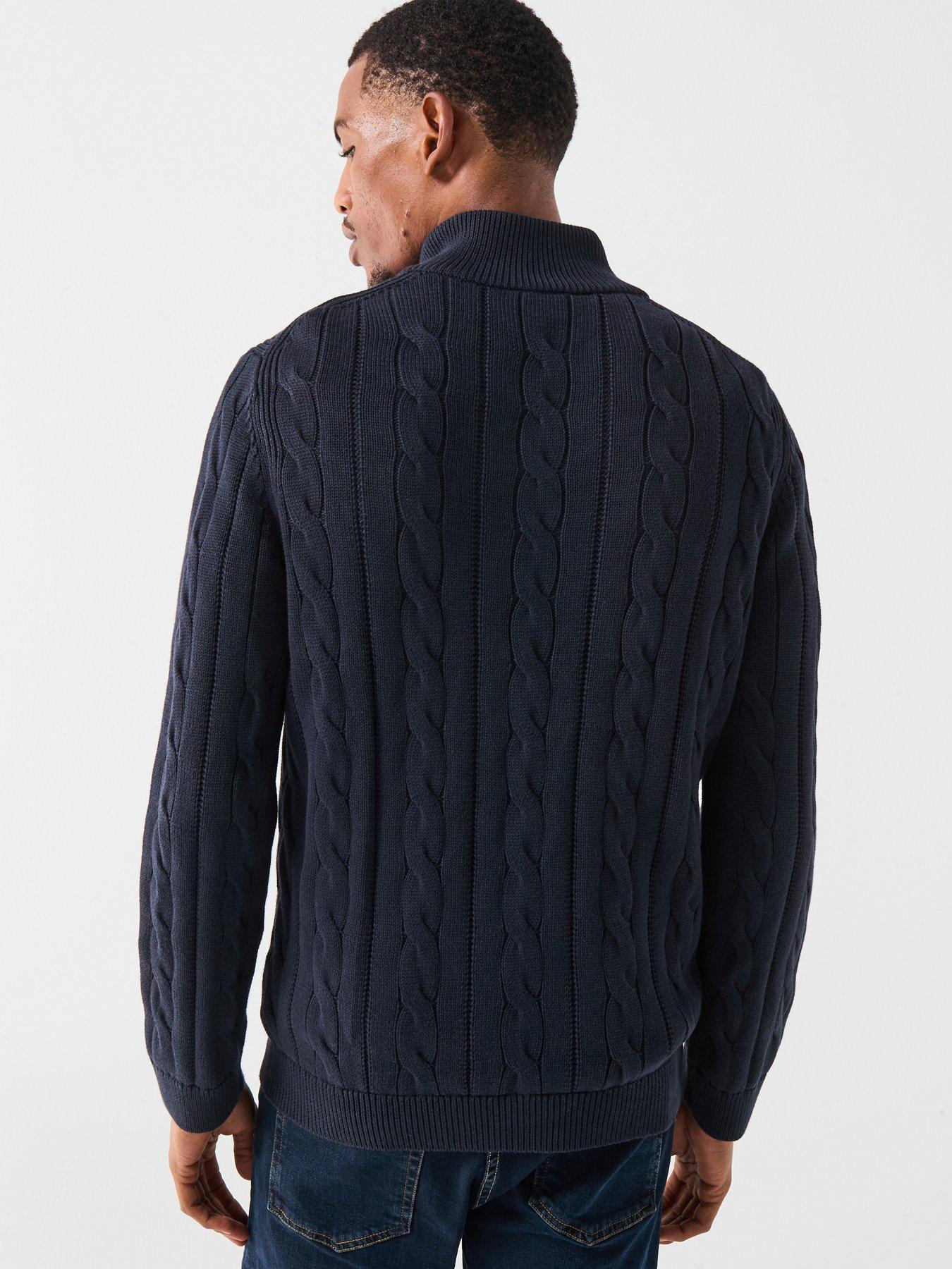 ps-paul-smith-regular-fit-cable-half-zip-knitted-jumper-navystillFront