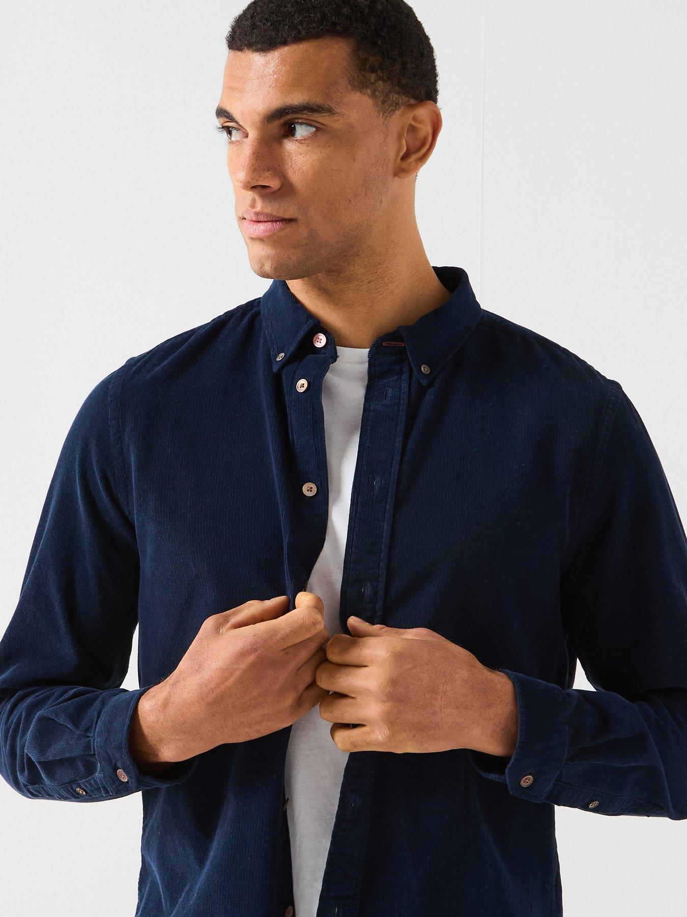 ps-paul-smith-tailored-fit-button-down-shirt-navyoutfit