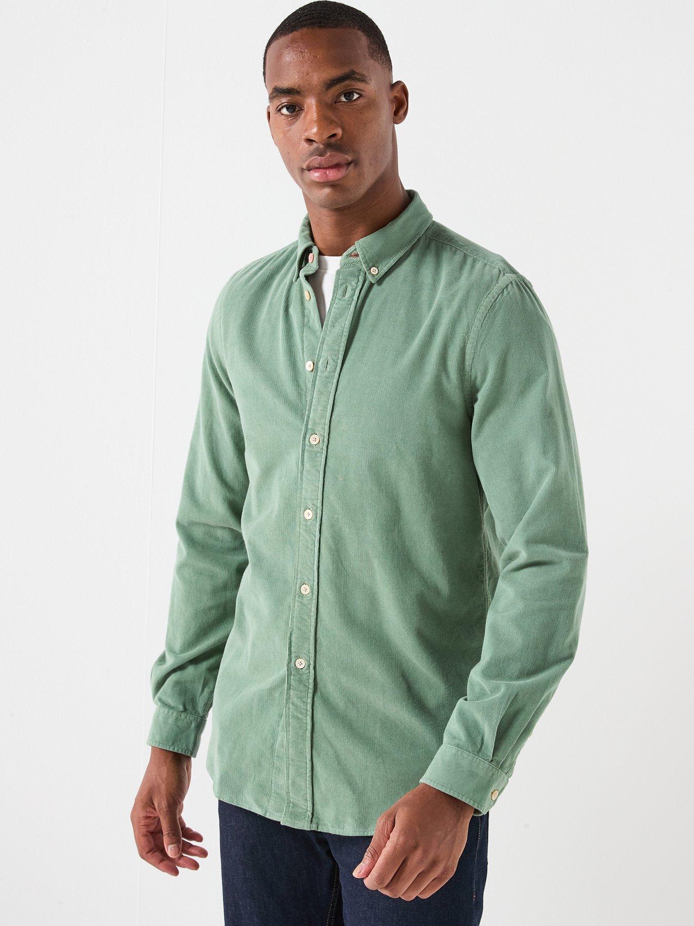 ps-paul-smith-tailored-fit-button-down-plain-shirt-greenfront