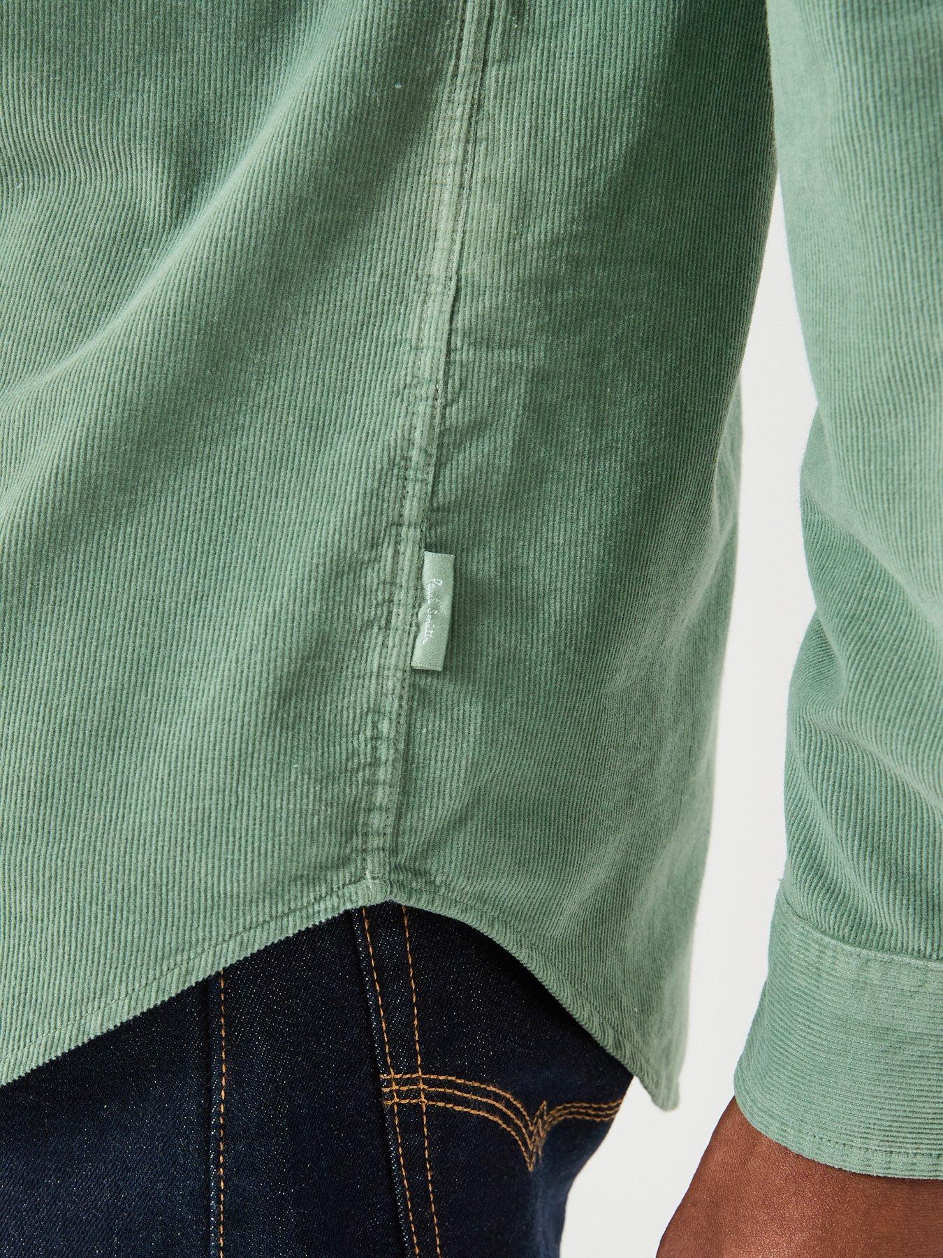 ps-paul-smith-tailored-fit-button-down-plain-shirt-greendetail