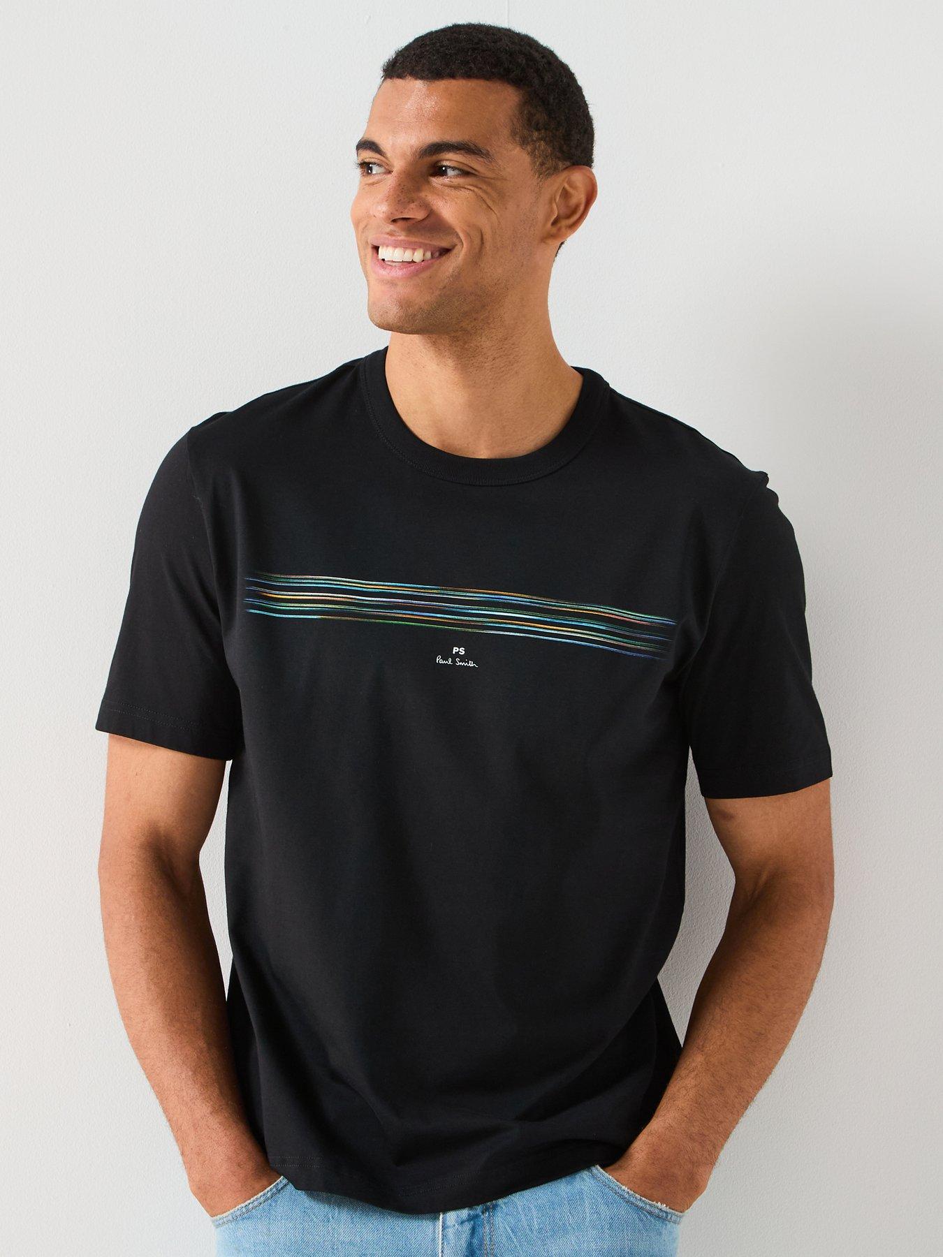 PS PAUL SMITH Stripe Graphic Logo T-Shirt - Black