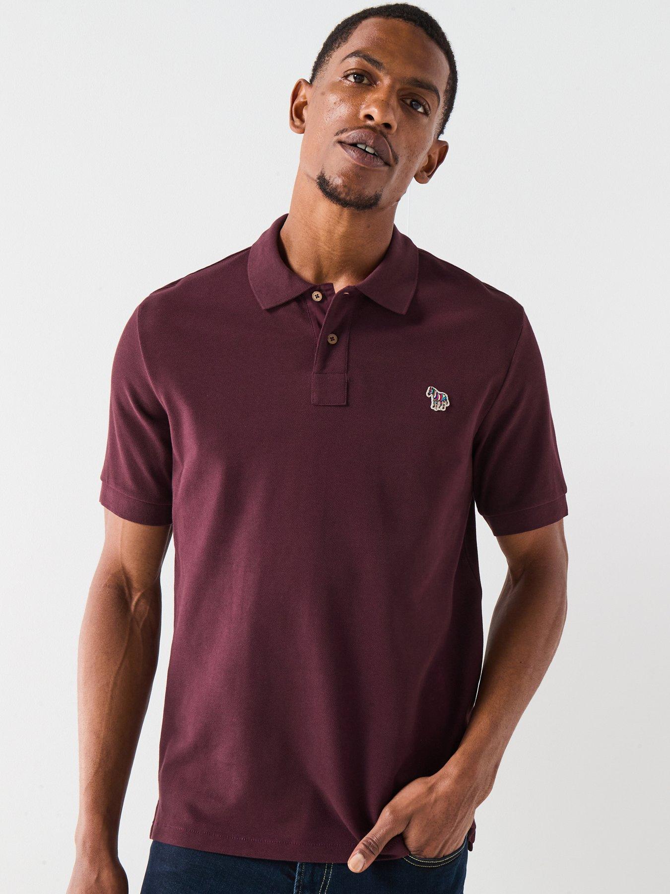 PS PAUL SMITH Regular Fit Zebra Short Sleeve Polo Shirt - Red