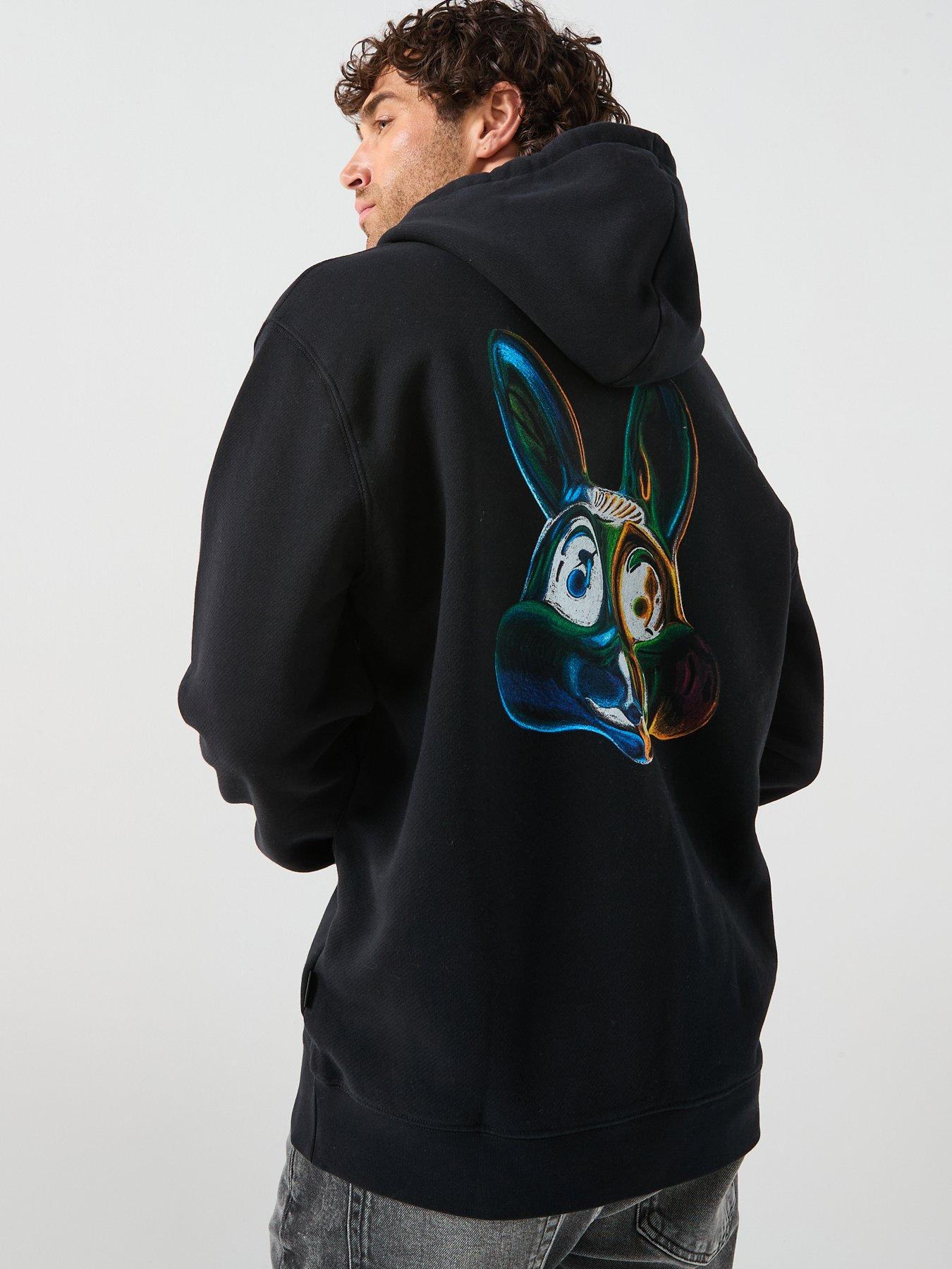 PS PAUL SMITH Bunny Back Graphic Overhead Hoodie - Black