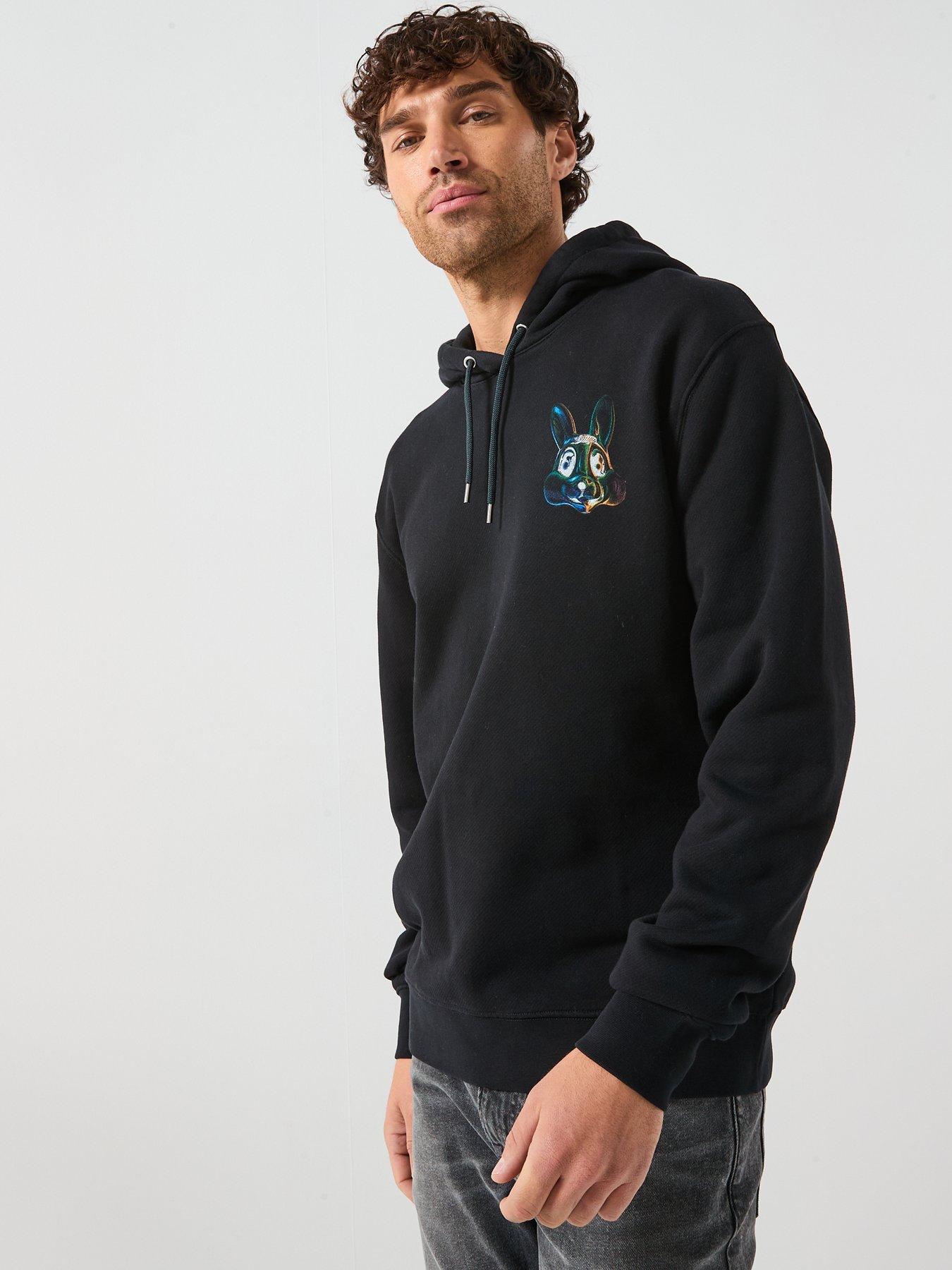 Image 2 of 5 of PS PAUL SMITH Bunny Back Graphic Overhead Hoodie - Black