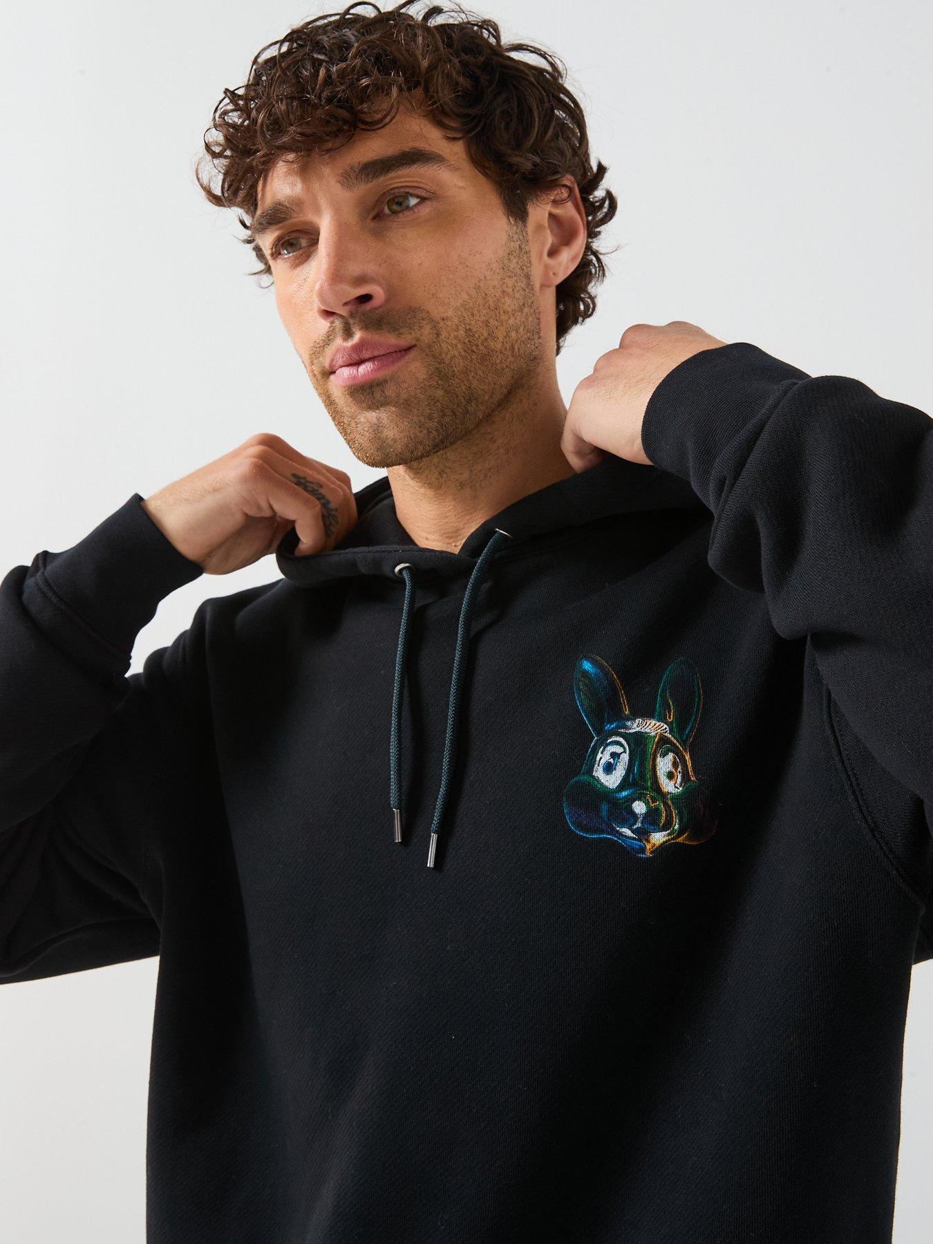 Image 4 of 5 of PS PAUL SMITH Bunny Back Graphic Overhead Hoodie - Black