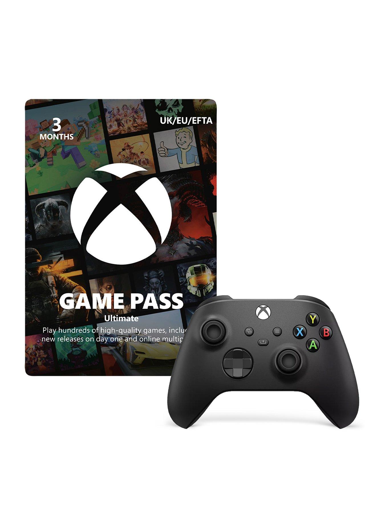 undefined Gaming Starter Kit - 3 month Game Pass Ultimate + Xbox Wireless Controller – Carbon Black for Xbox Series X|S, Xbox One, and Windows Devices
