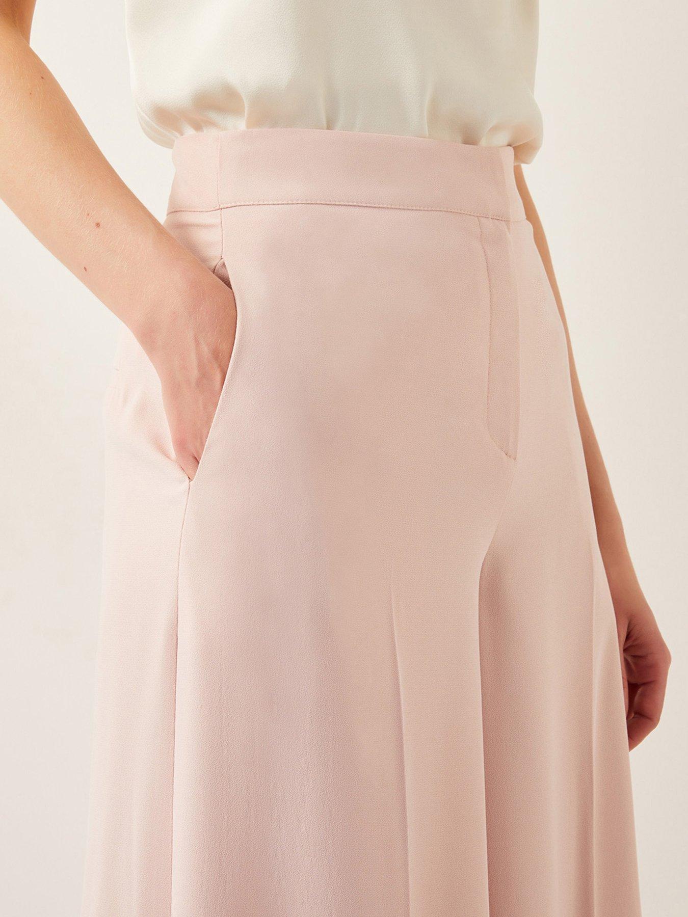 Image 5 of 6 of Monsoon Ruth Wide Leg Trousers - Pink