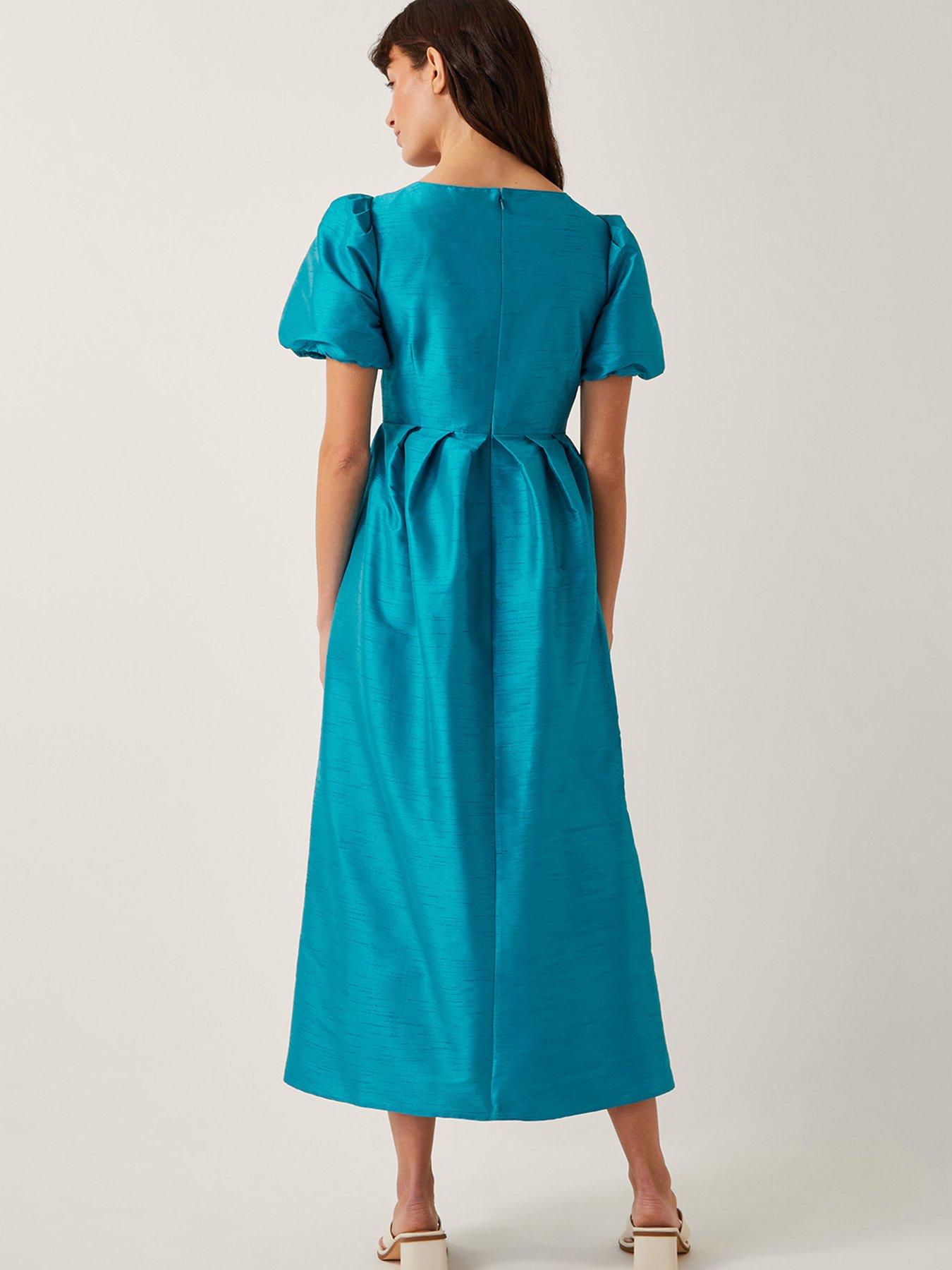 Image 2 of 5 of Monsoon Sandra Midi Dress - Blue
