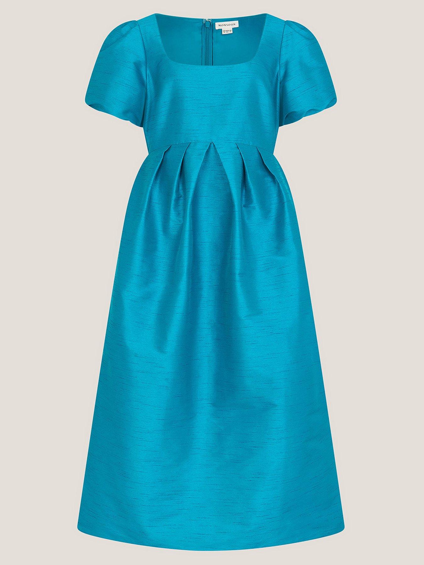 Image 3 of 5 of Monsoon Sandra Midi Dress - Blue