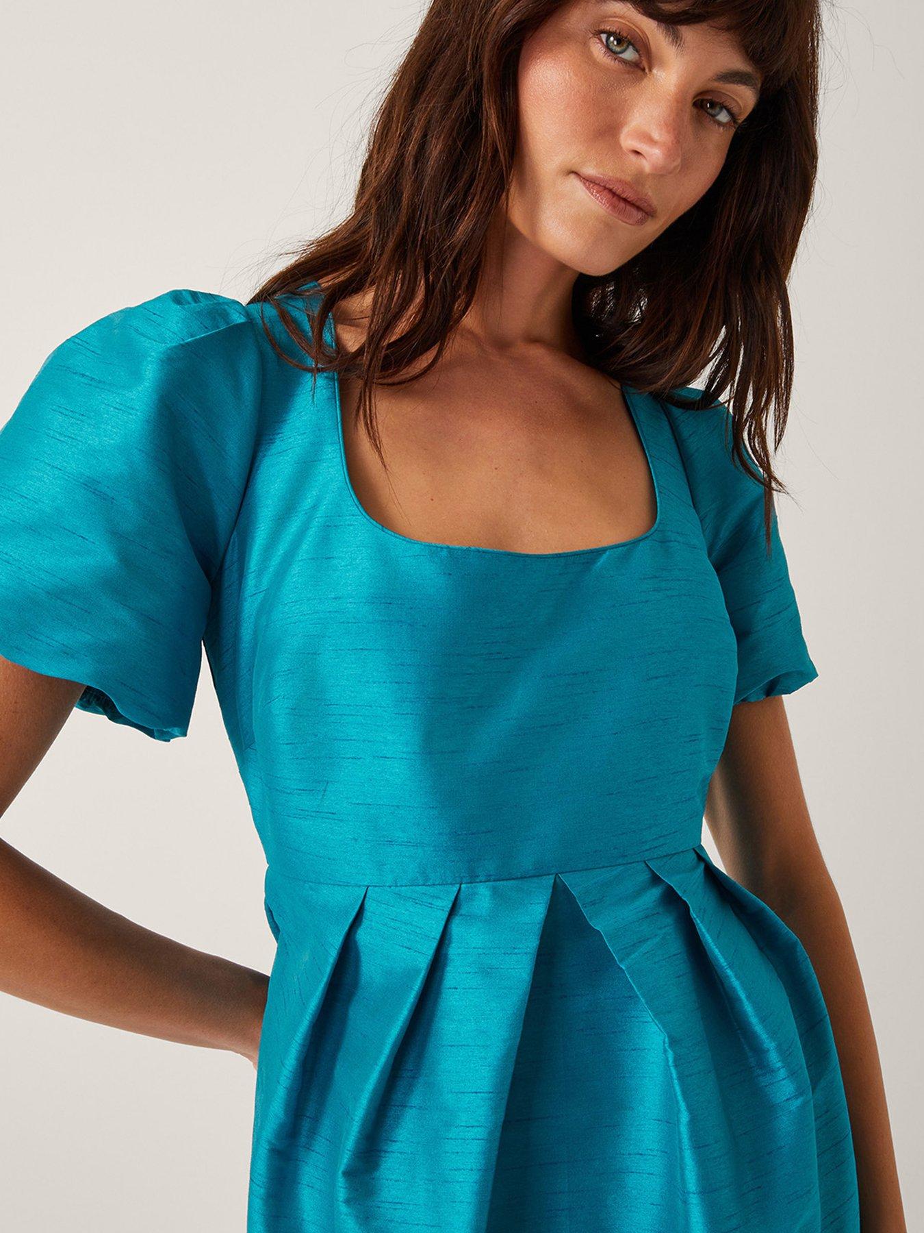Image 4 of 5 of Monsoon Sandra Midi Dress - Blue