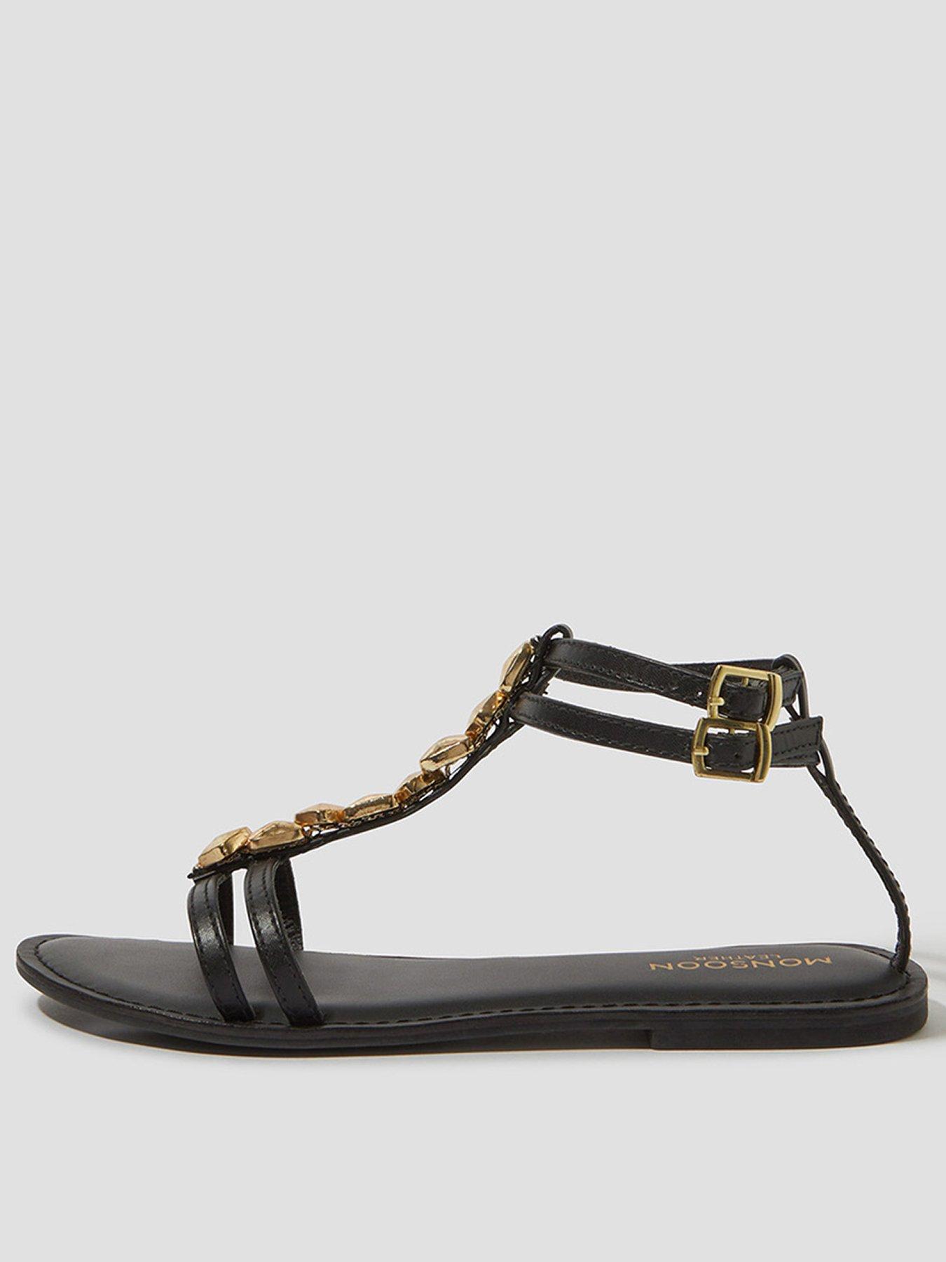 Image of Monsoon Simi T-Bar Sandals - Black