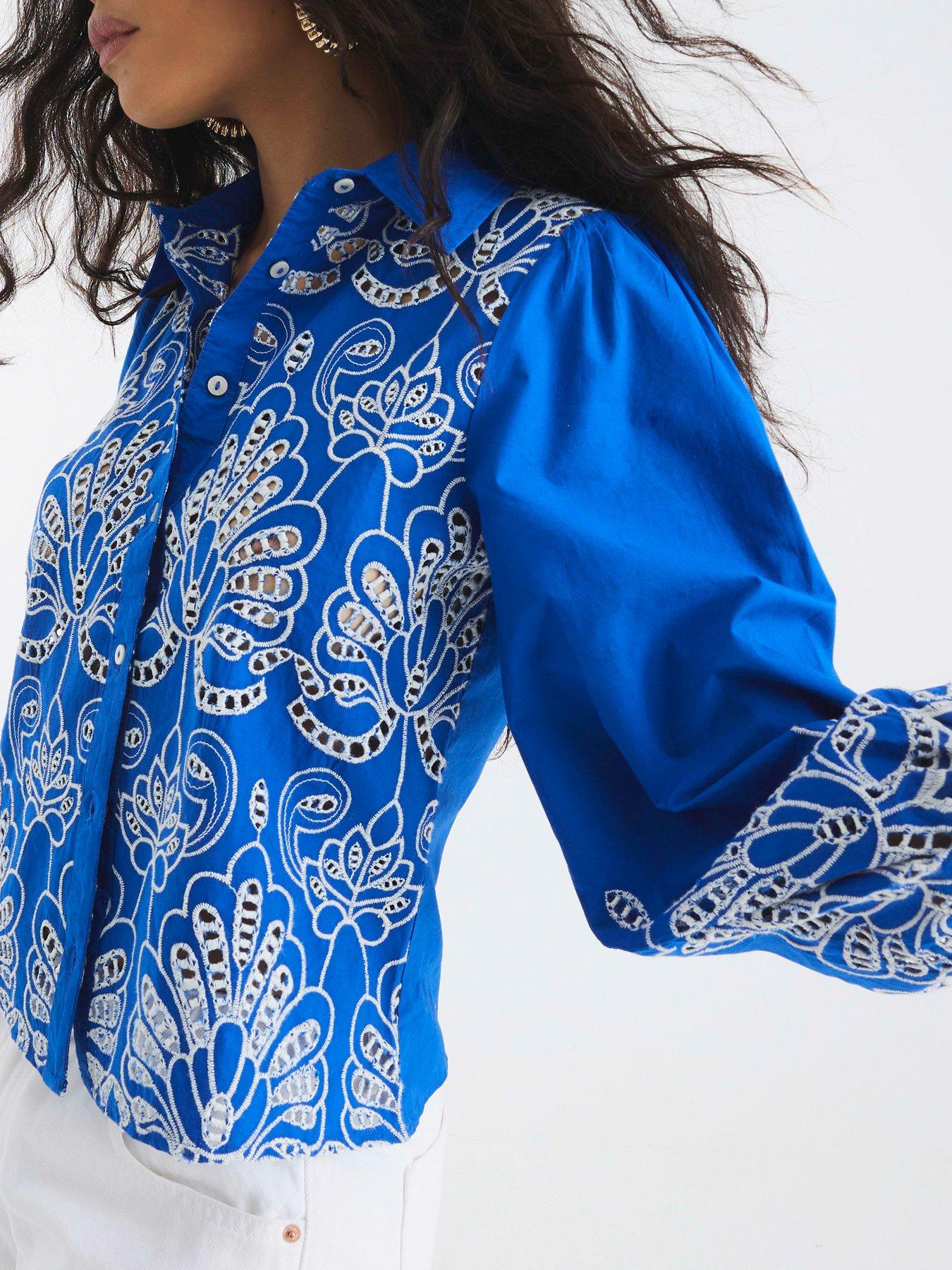 river-island-long-sleeve-cutwork-detail-shirt-blue