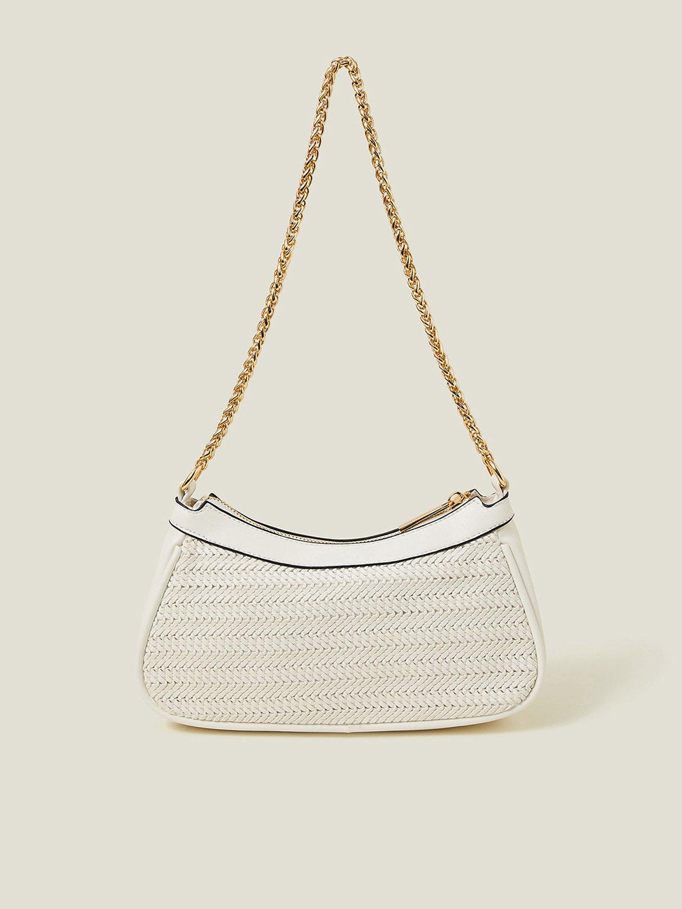 Image of Accessorize Weave Chain Shoulder - White