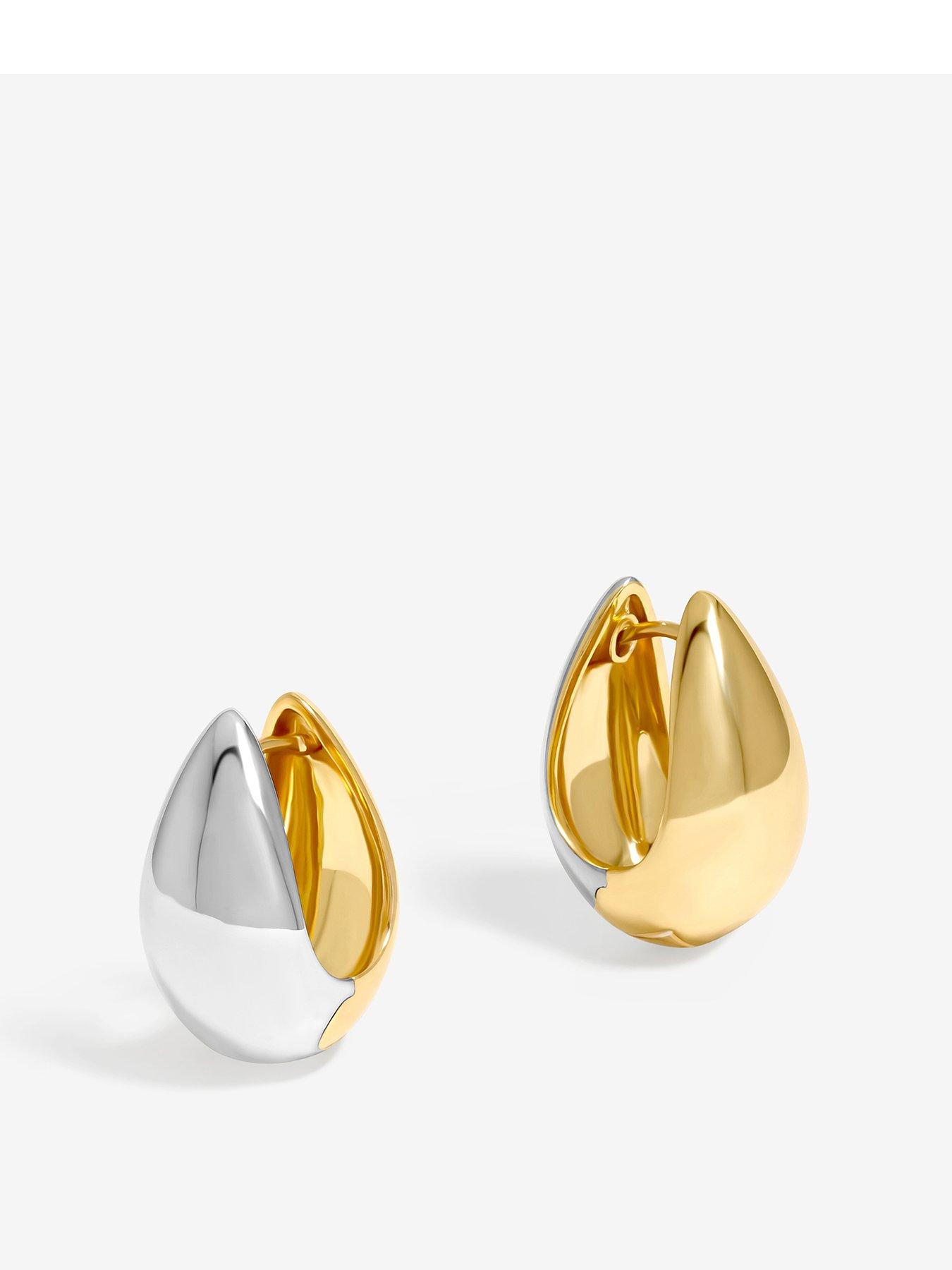 undefined Jon Richard Two Tone Hoop Earrings