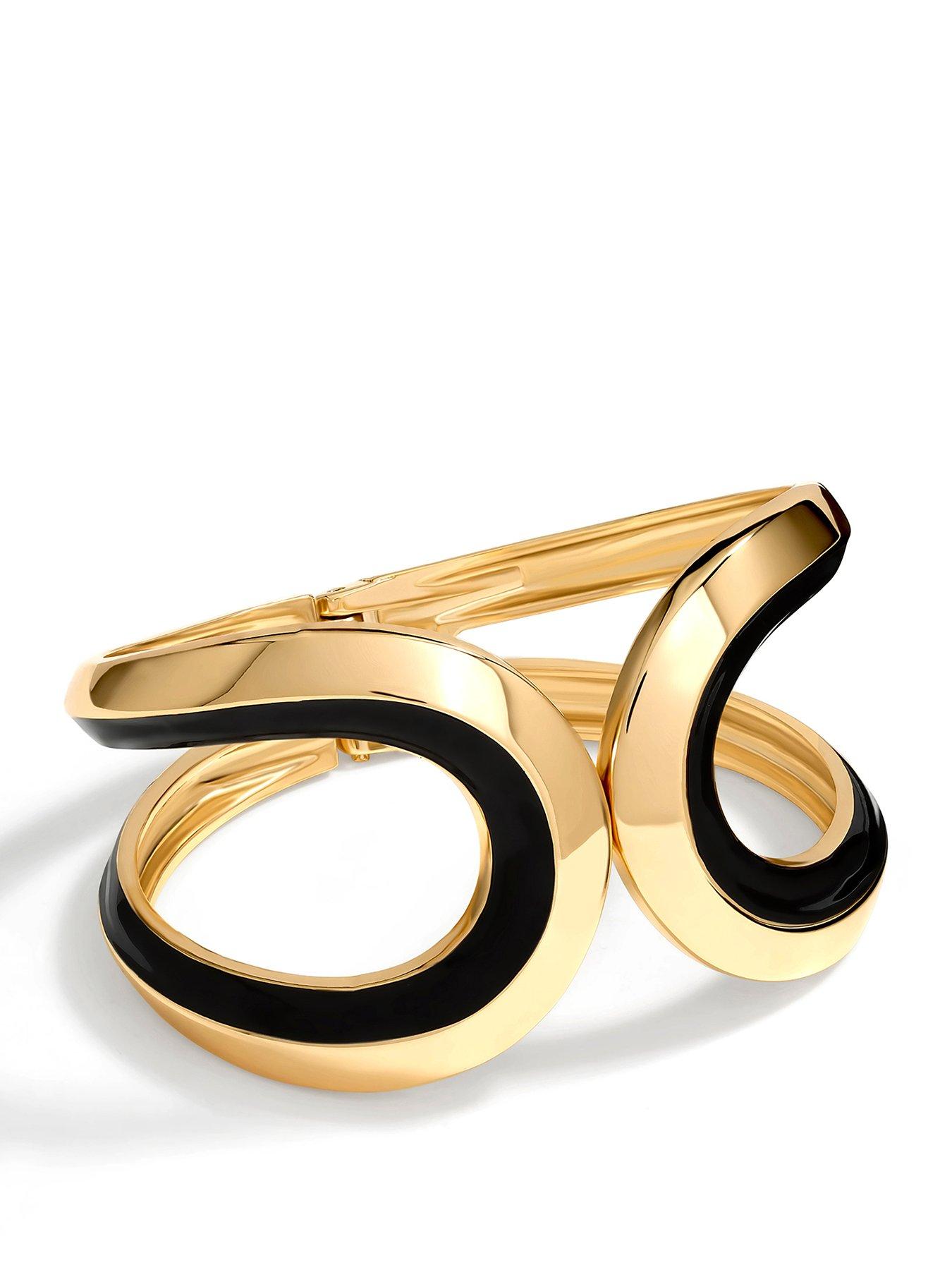 Image 2 of 4 of Jon Richard Jon Richard Gold Plated And Enamel Cuff