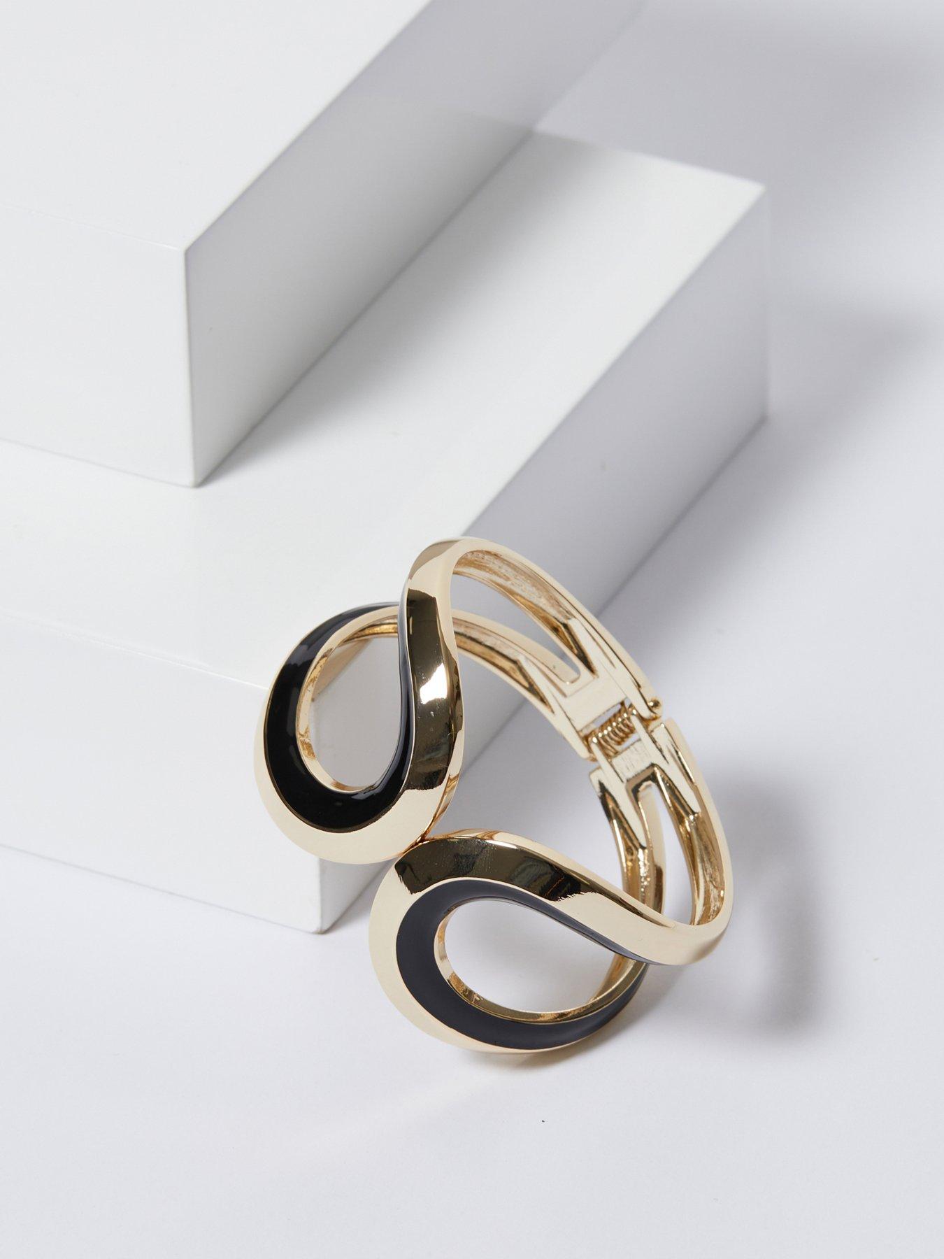 Image 4 of 4 of Jon Richard Jon Richard Gold Plated And Enamel Cuff