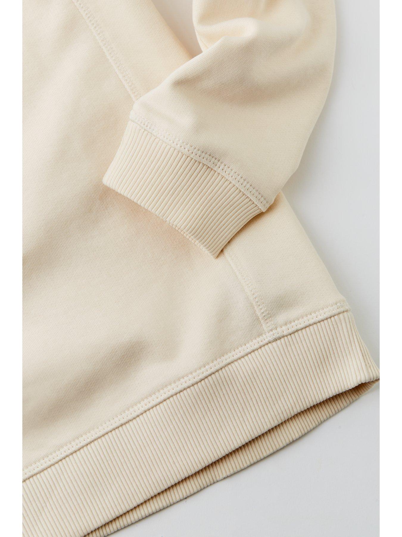 Image 5 of 7 of Jack & Jones Junior Boys Embroidered Half Zip Sweatshirt - Light Cream