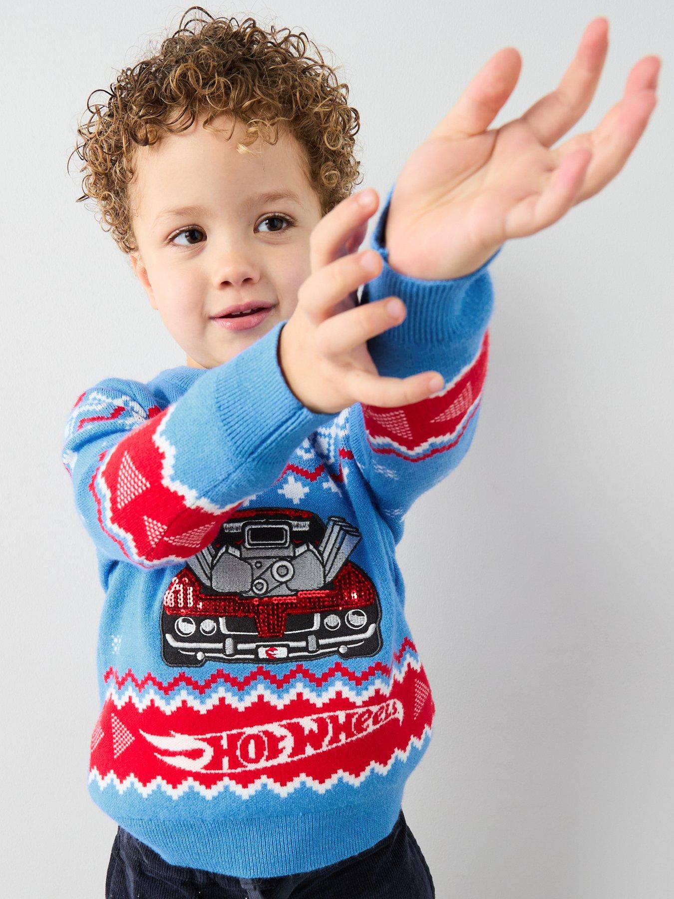hot-wheels-festive-knitted-jumper-bluedetail