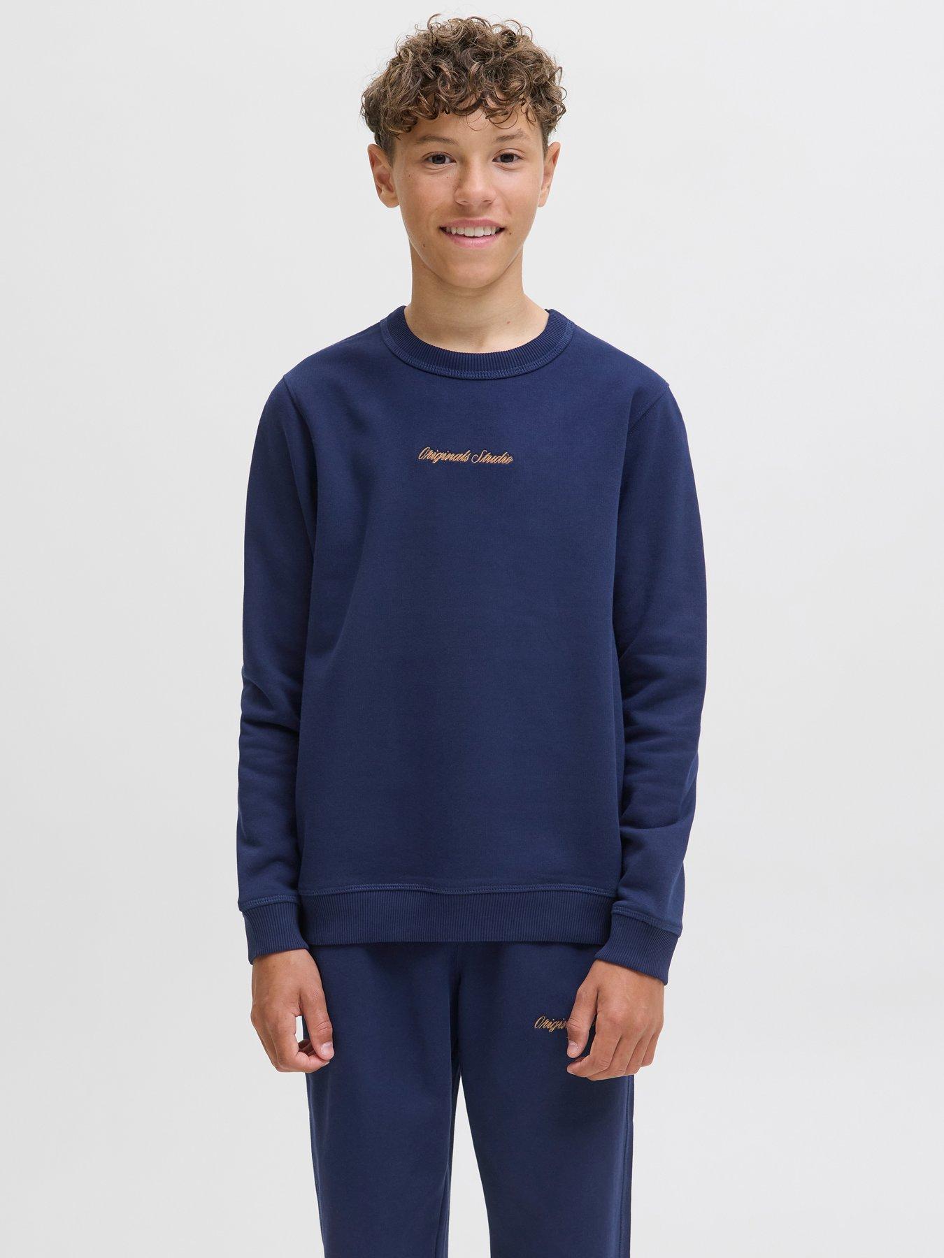Jack & Jones Junior Boys Embroidered Sweatshirt - Blue