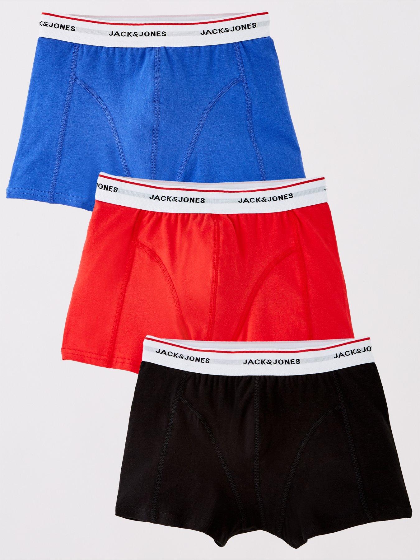 Jack & Jones Junior Boys Kayden 3 Pack Trunks - Multi