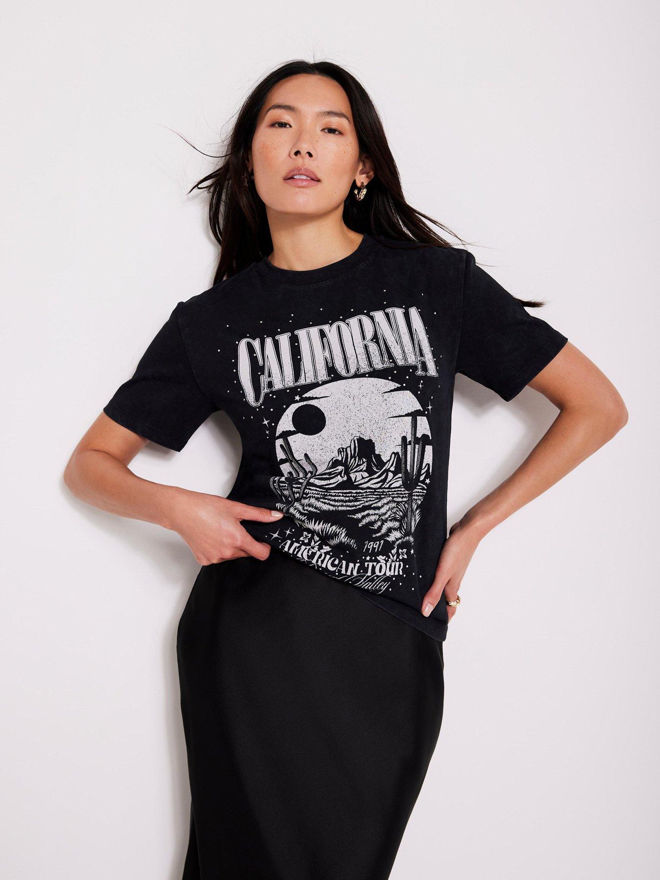 Image 1 of 5 of Mint Velvet California T-Shirt - Black