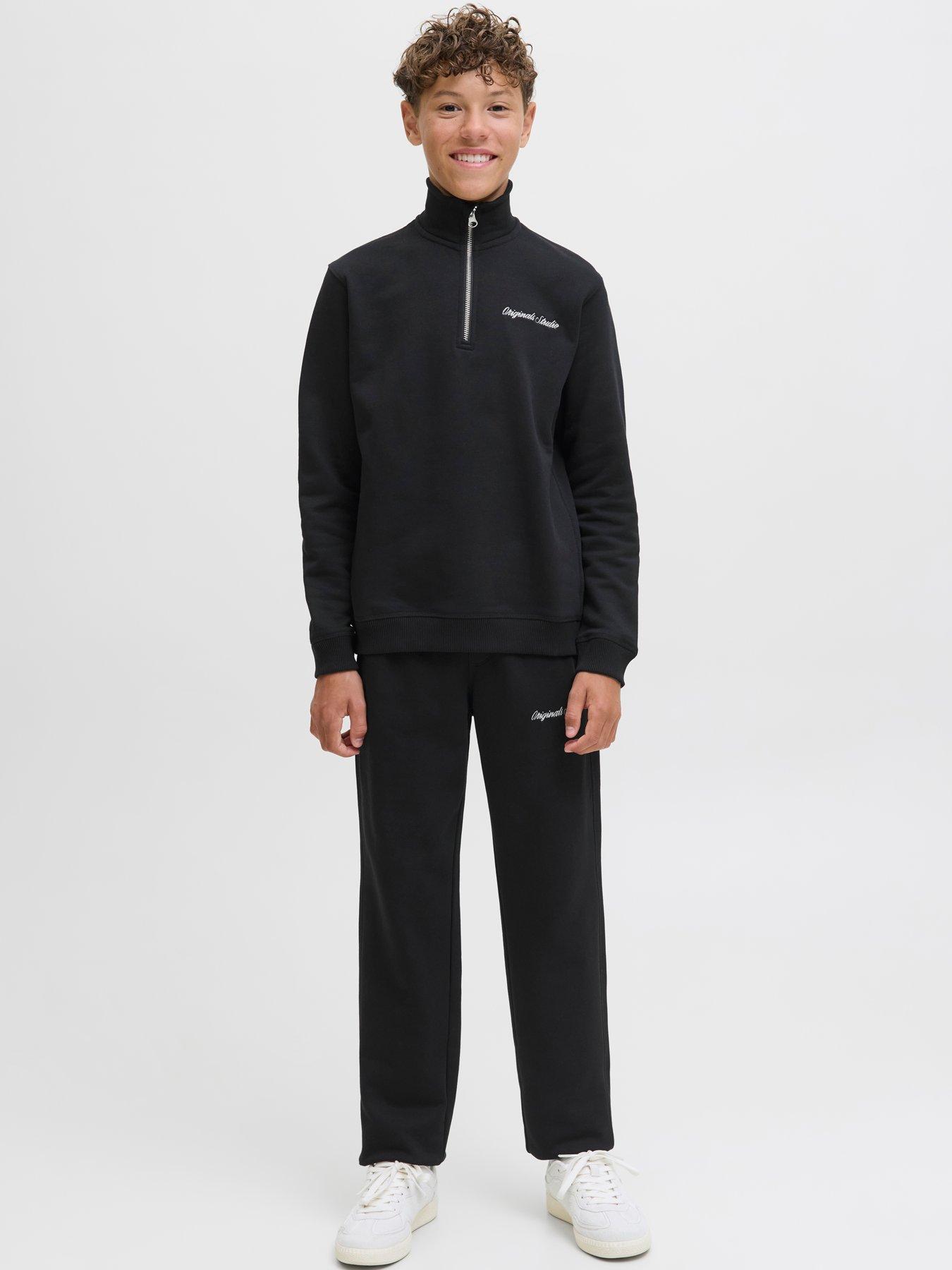 Image 4 of 7 of Jack & Jones Junior Boys Kane Sweat Pants - Black