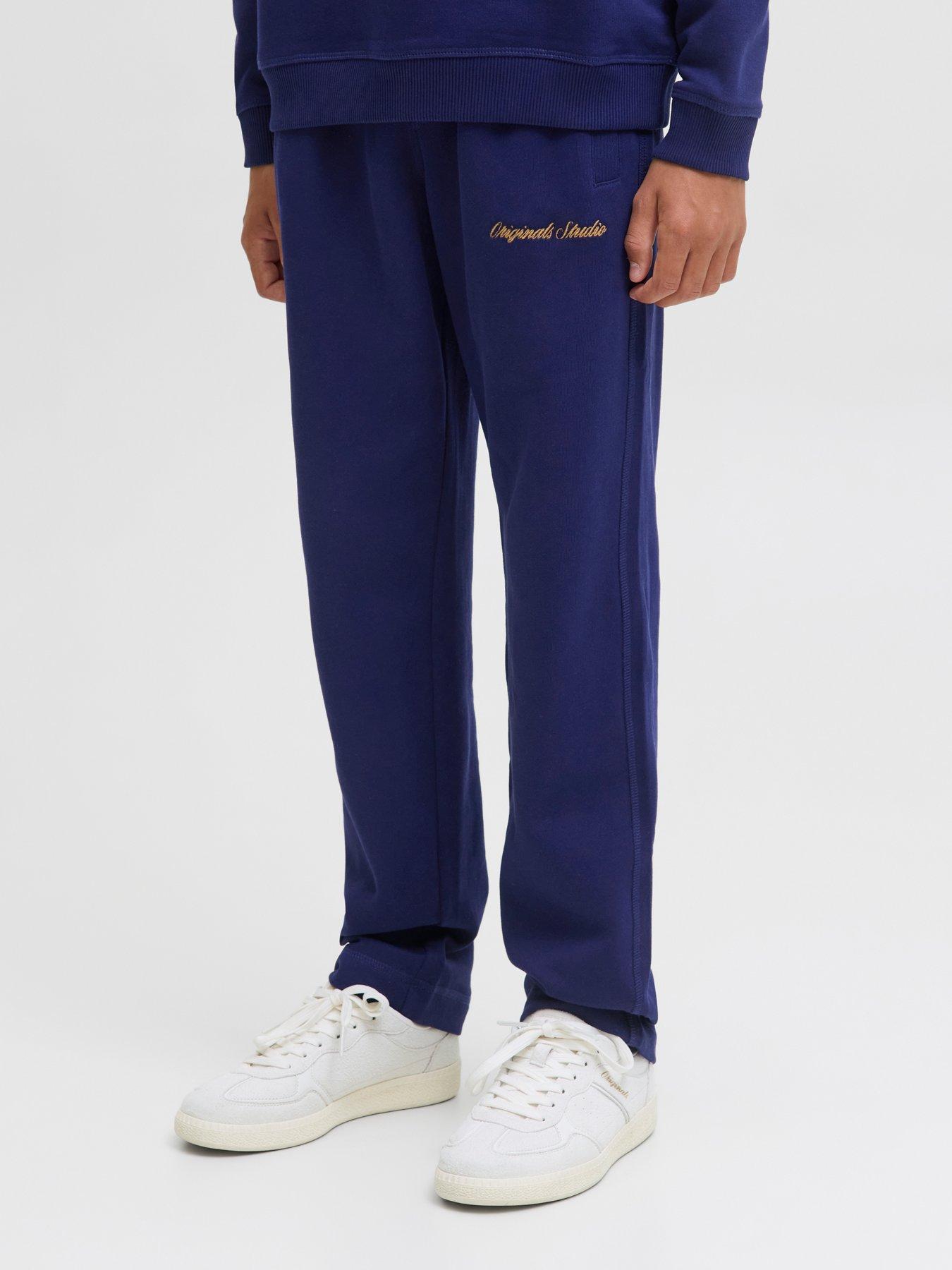 Image 1 of 7 of Jack & Jones Junior Boys Kane Sweat Pants - Blue