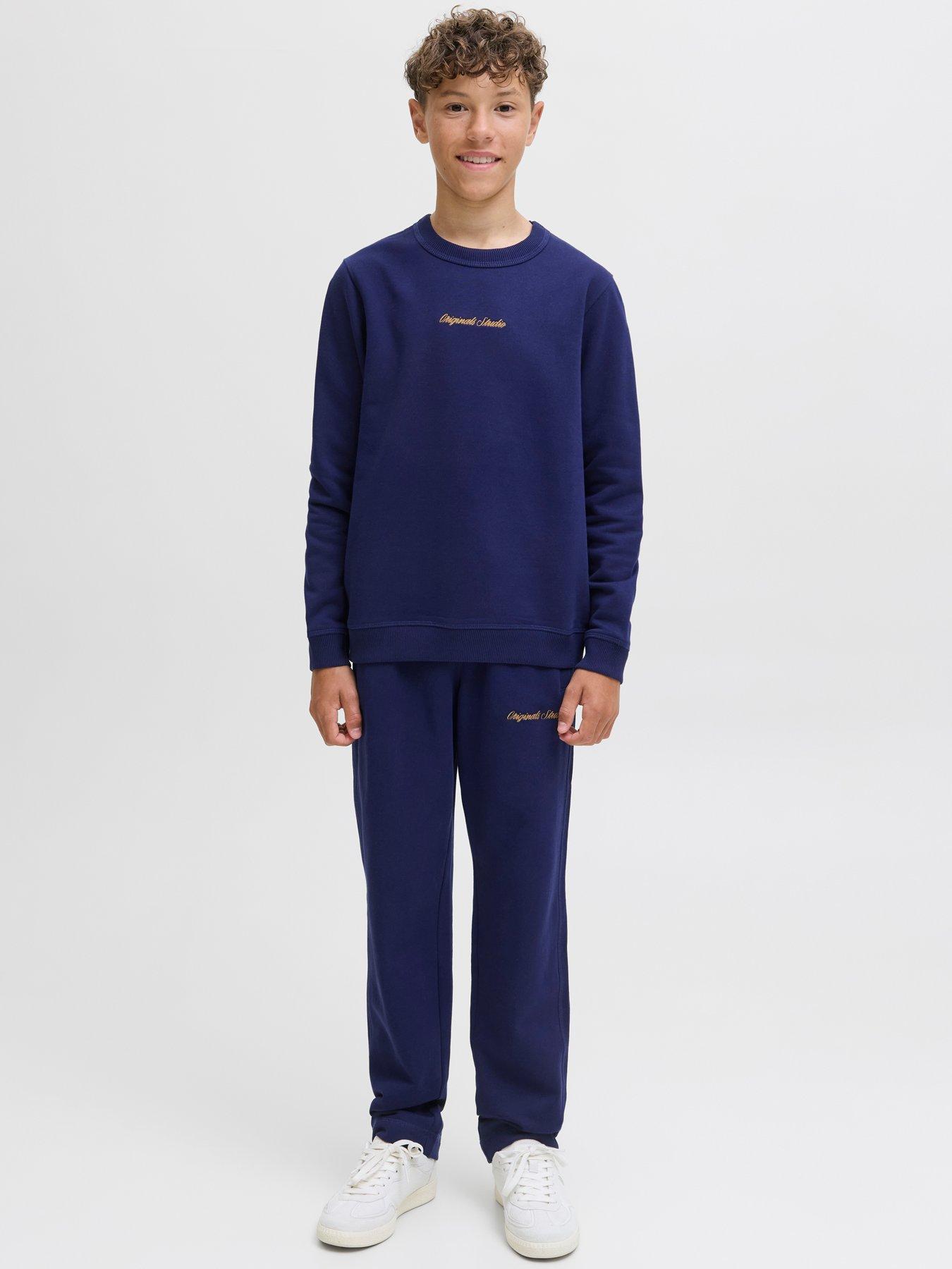 Image 4 of 7 of Jack & Jones Junior Boys Kane Sweat Pants - Blue