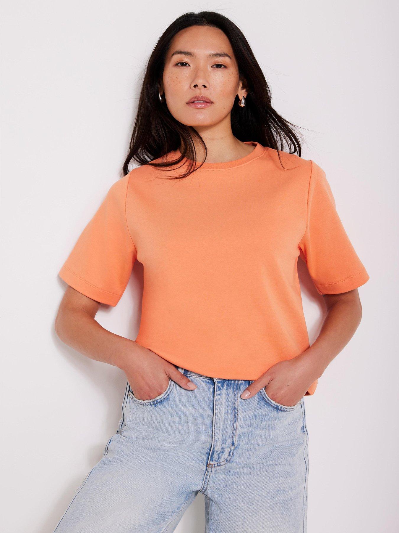 Image 2 of 5 of Mint Velvet Ultimate Cotton T-Shirt - Orange