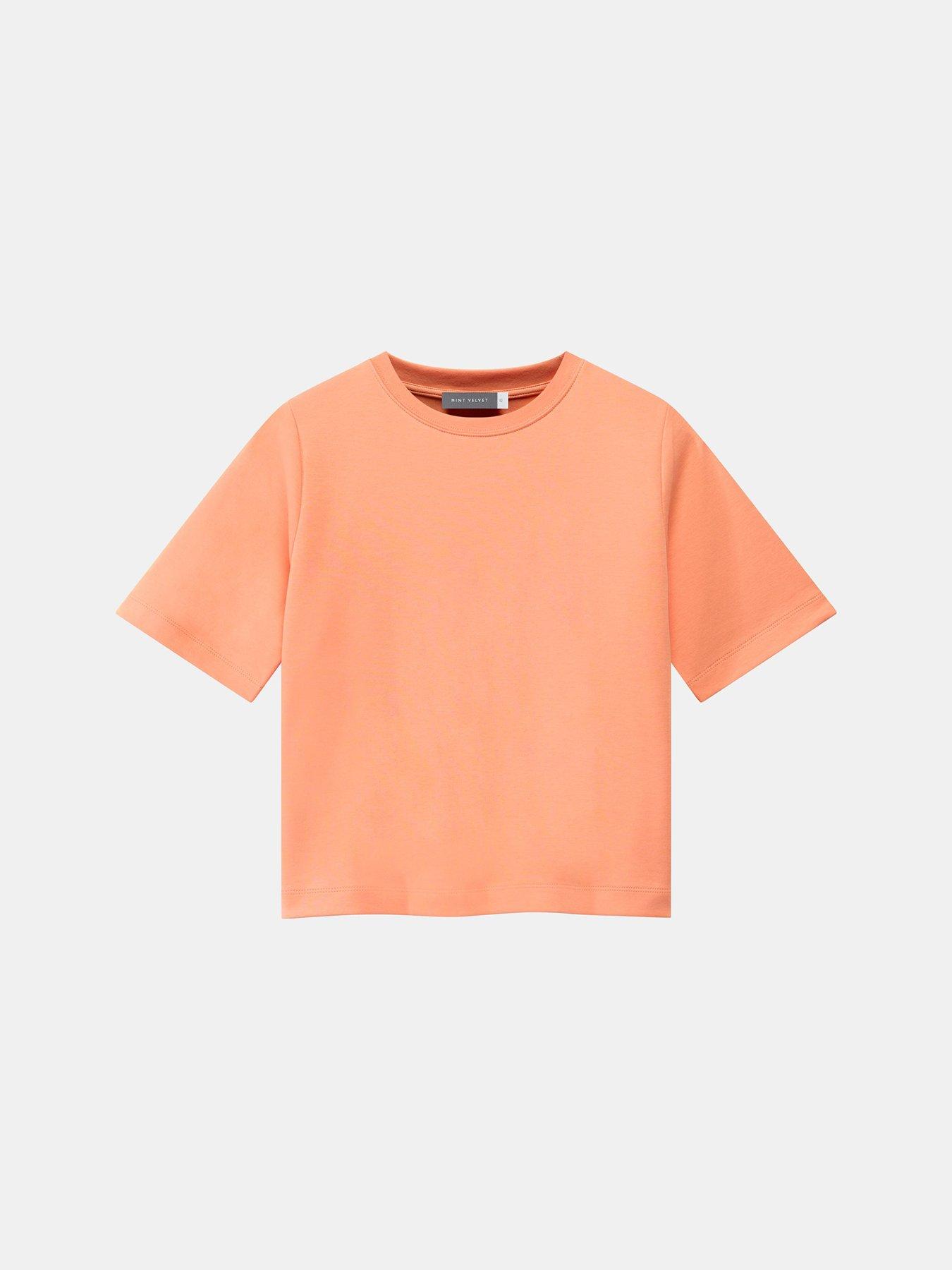 Image 4 of 5 of Mint Velvet Ultimate Cotton T-Shirt - Orange