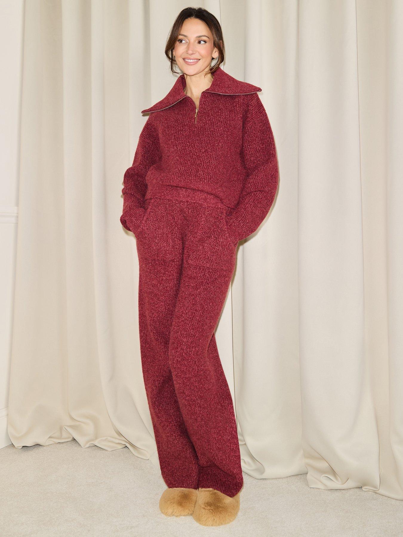 michelle-keegan-premium-chunky-twist-yarn-jogger-co-ord-red