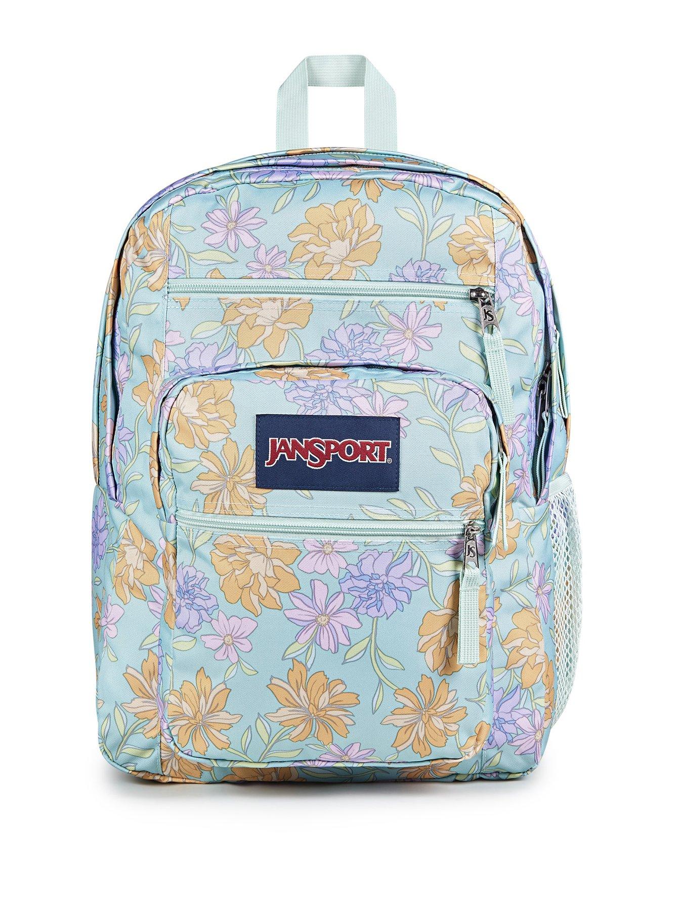 Image 1 of 7 of JanSport Big Student FADED FLORAL FRESH MINT Backpack