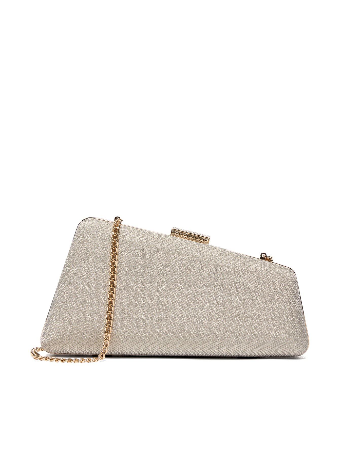 Dune London Balancing Asymmetric Clutch Bag - Gold