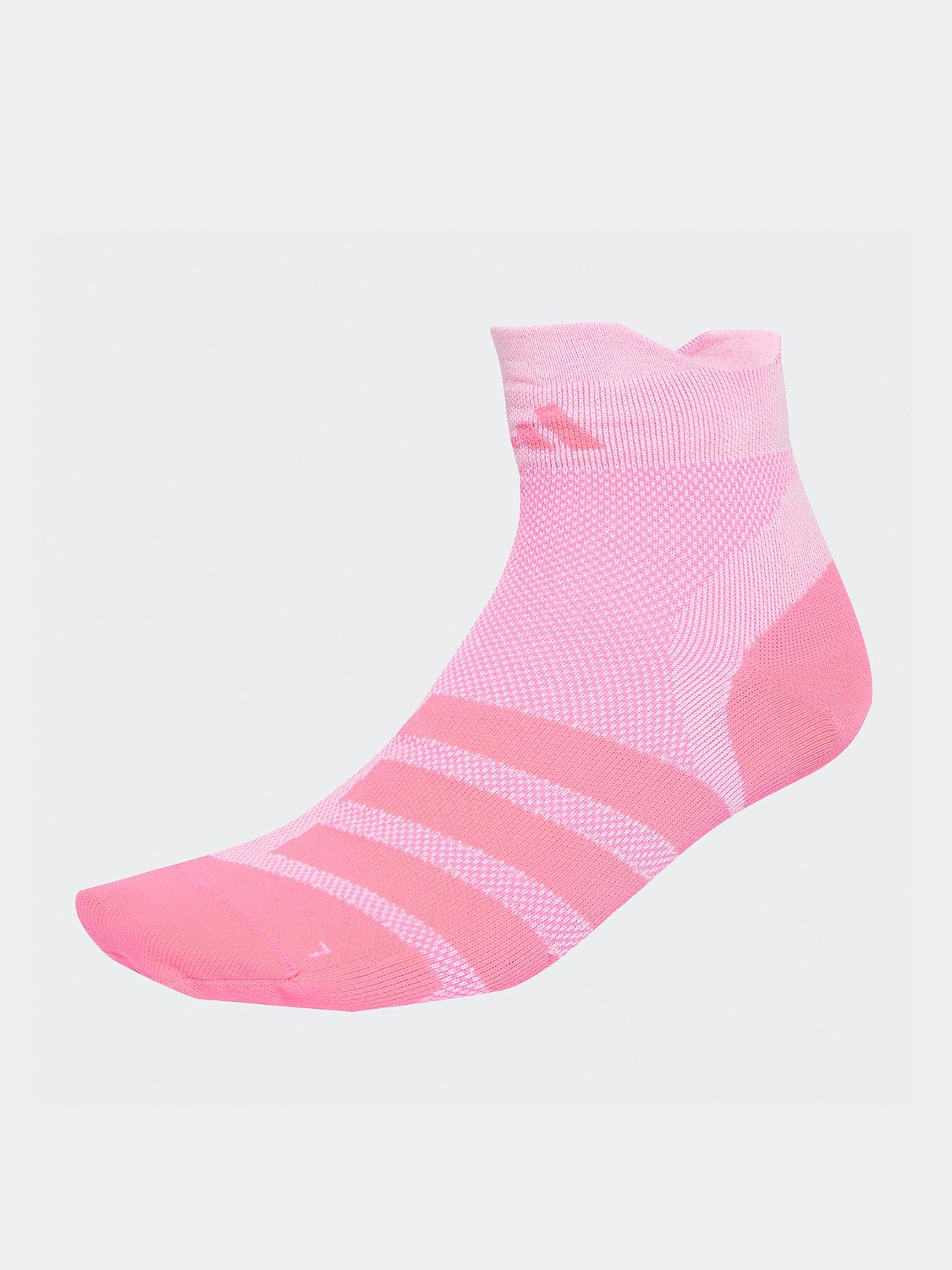 adidas Unisex Running Adizero Socks 1 Pair - Pink