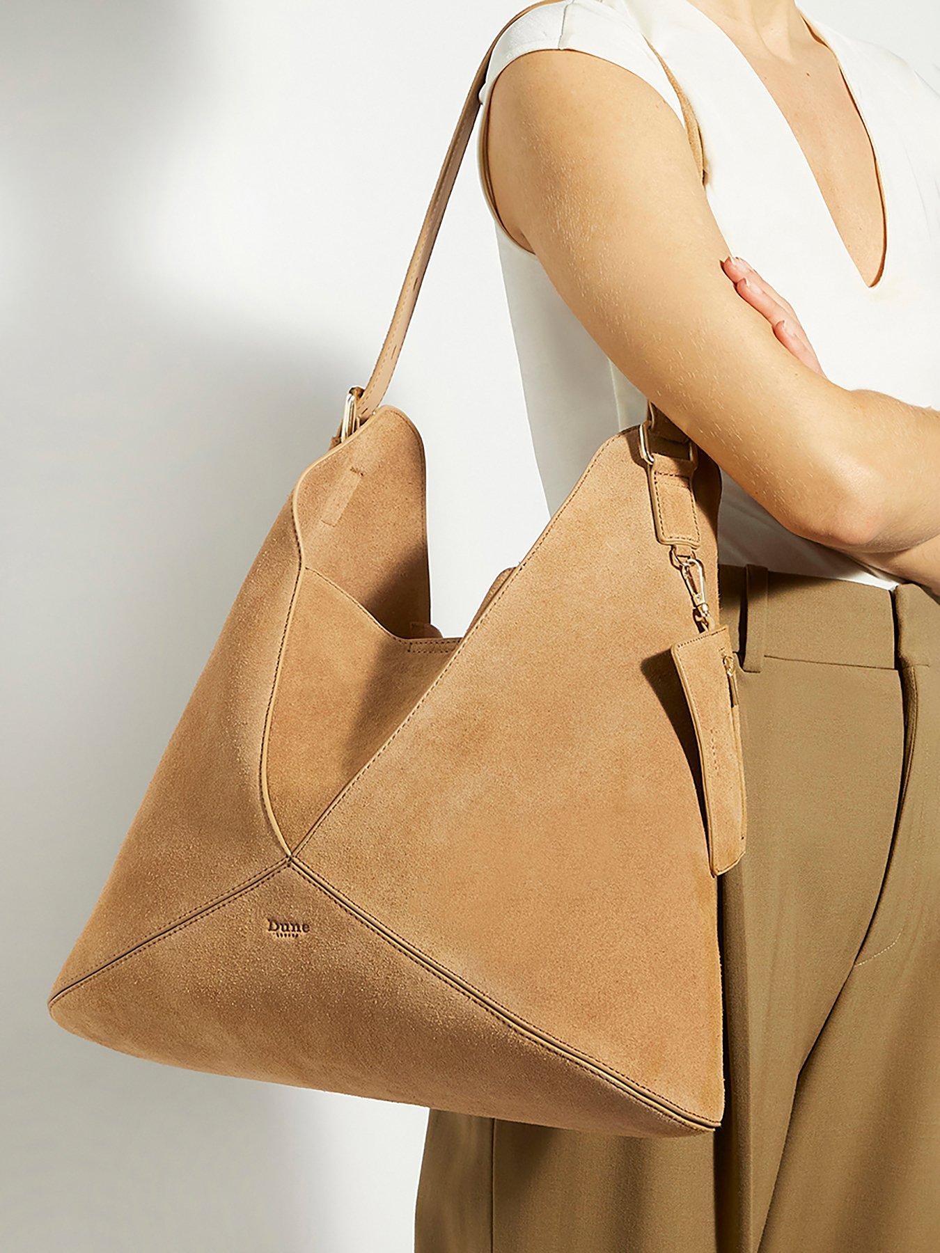 Dune London Dearest Suede Slouch Bag - Tan