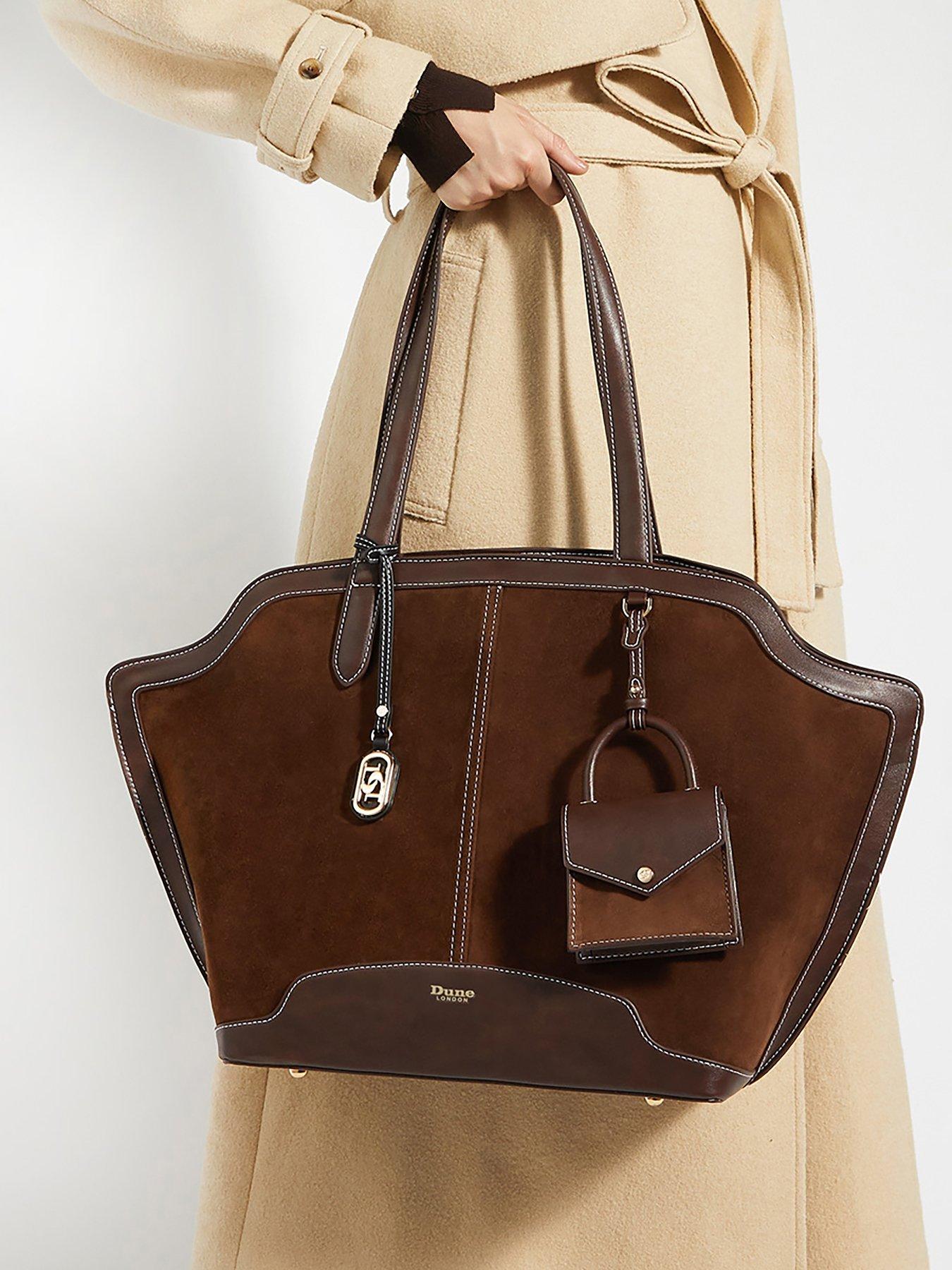 Dune London Decided Suede Grab Handle Day Bag - Brown