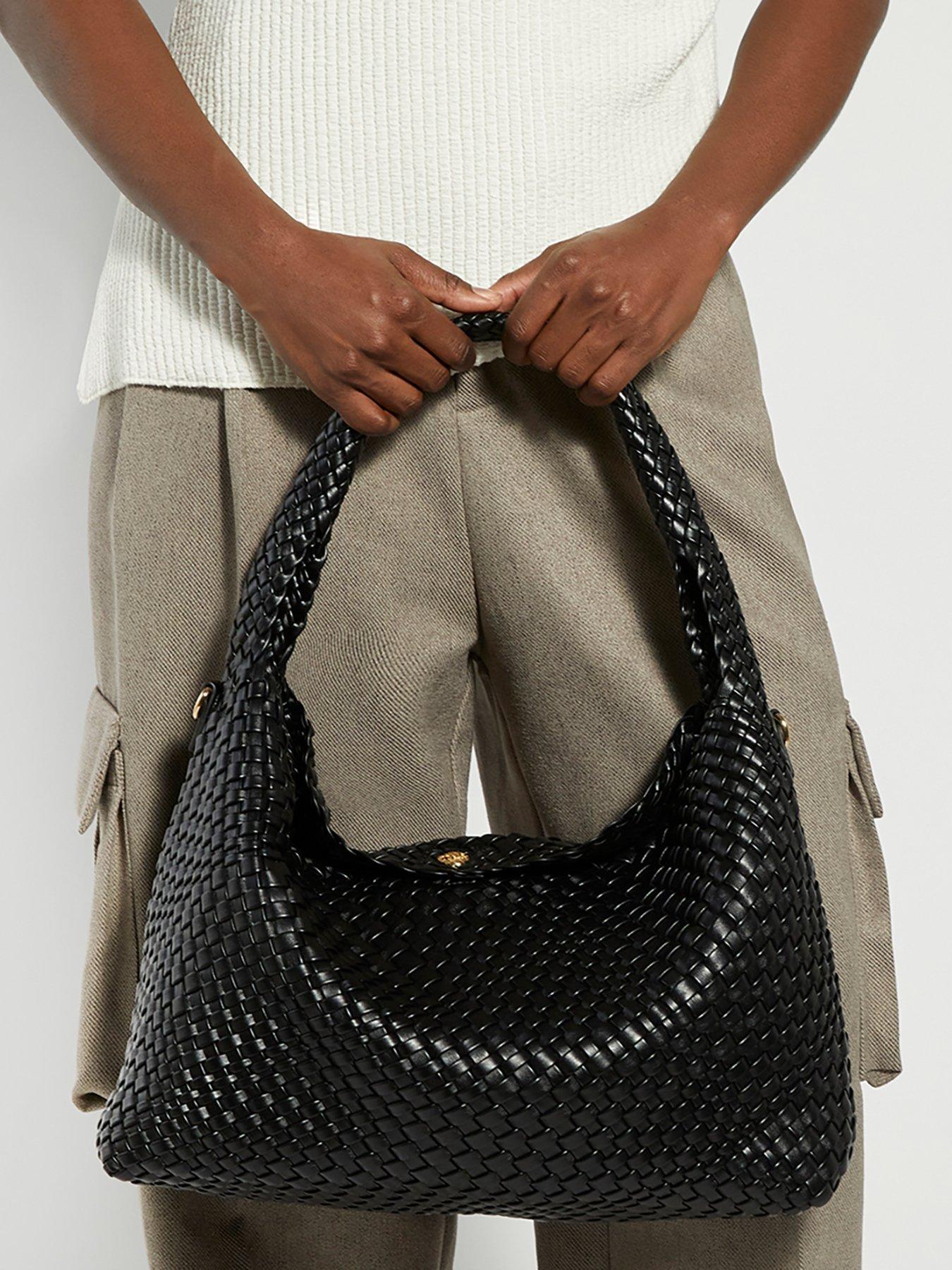 dune-london-deliberate-l-woven-shoulder-bag-black