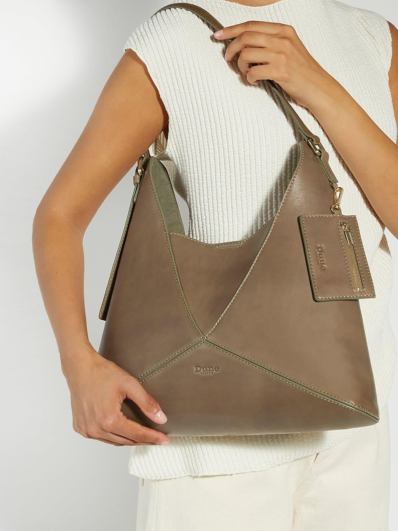 Dune London Dinidearest P Leather Shoulder Bag - Khaki