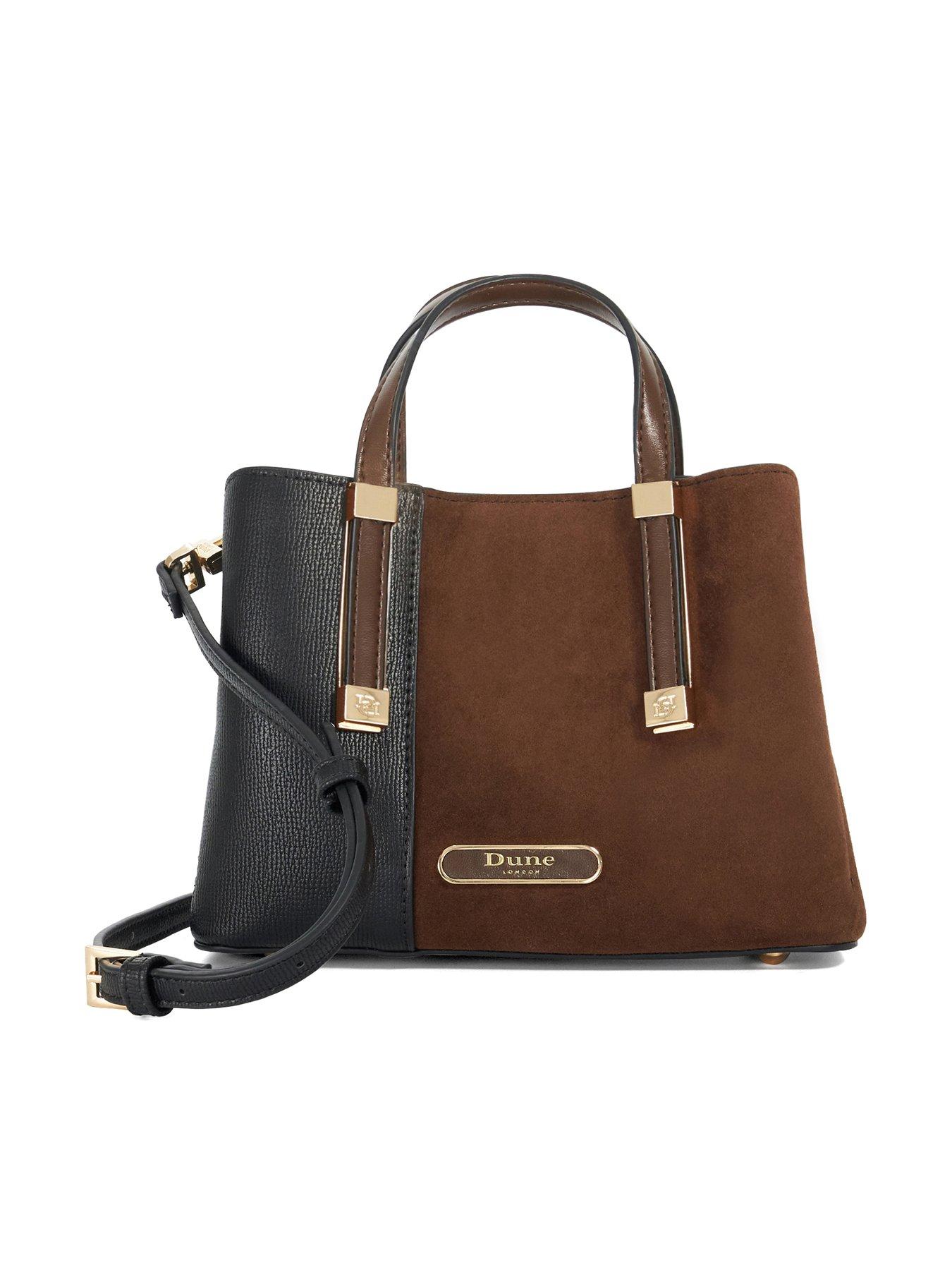 Image 2 of 5 of Dune London Dinkydorry Textured Tote Bag - Dark Brown