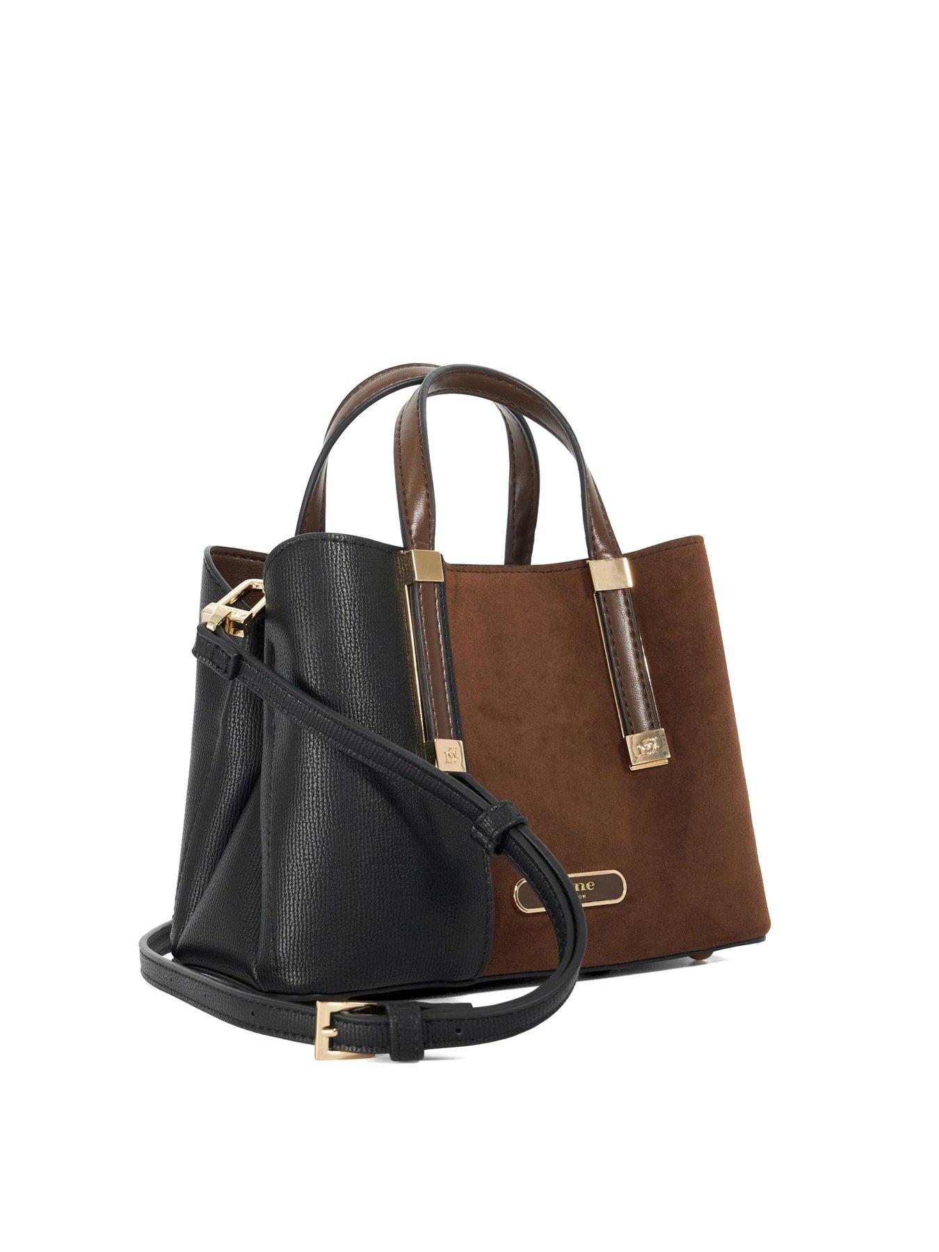 Image 3 of 5 of Dune London Dinkydorry Textured Tote Bag - Dark Brown