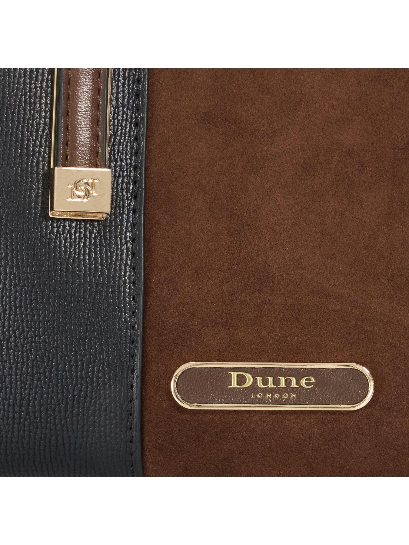Image 4 of 5 of Dune London Dinkydorry Textured Tote Bag - Dark Brown