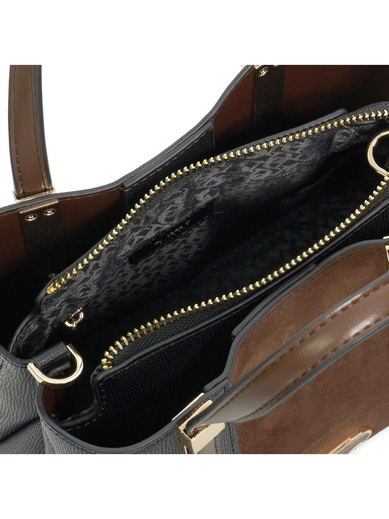 Image 5 of 5 of Dune London Dinkydorry Textured Tote Bag - Dark Brown