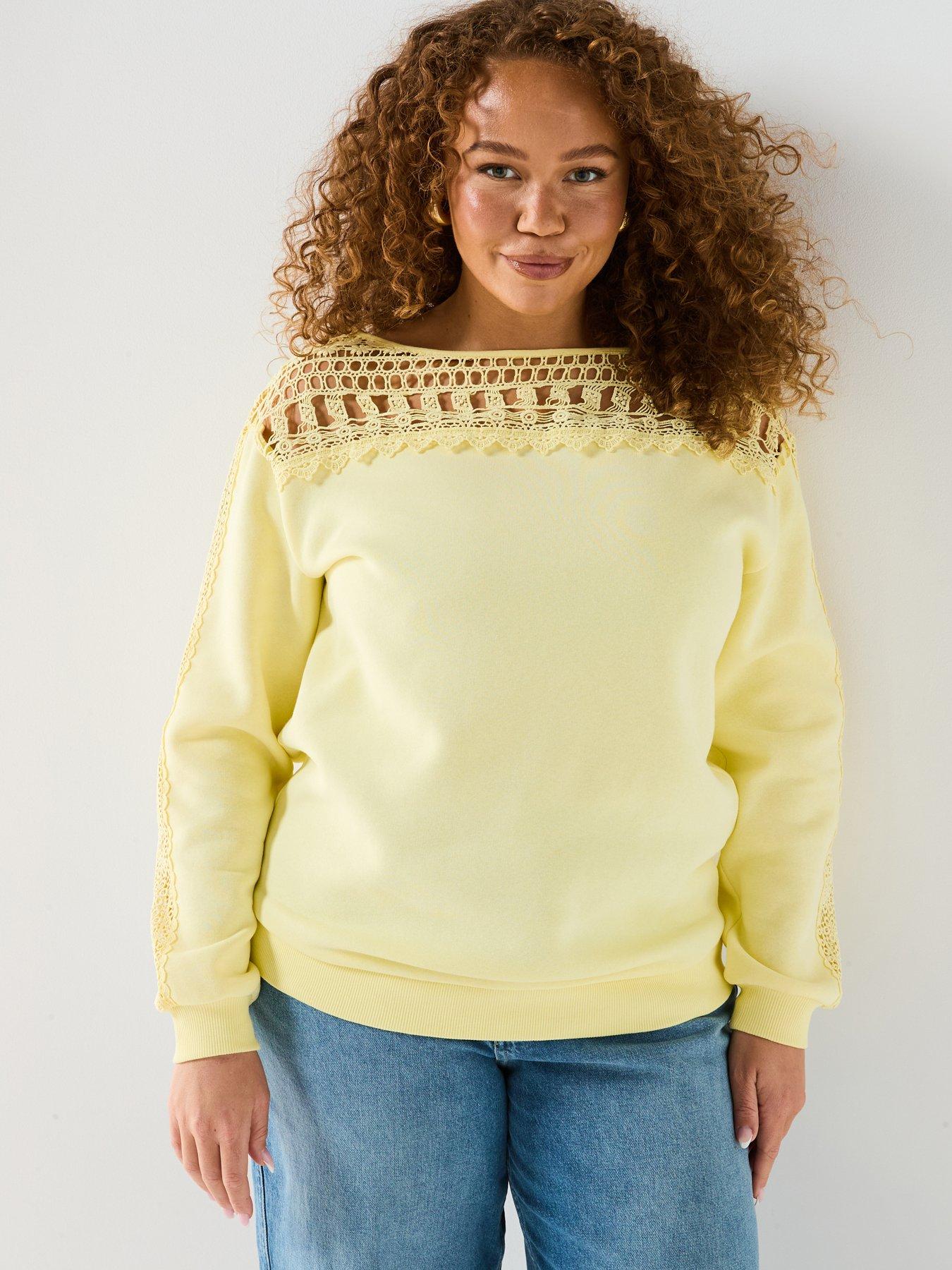 v-by-very-curve-lace-yoke-sweatshirtnbsp--yellowfront