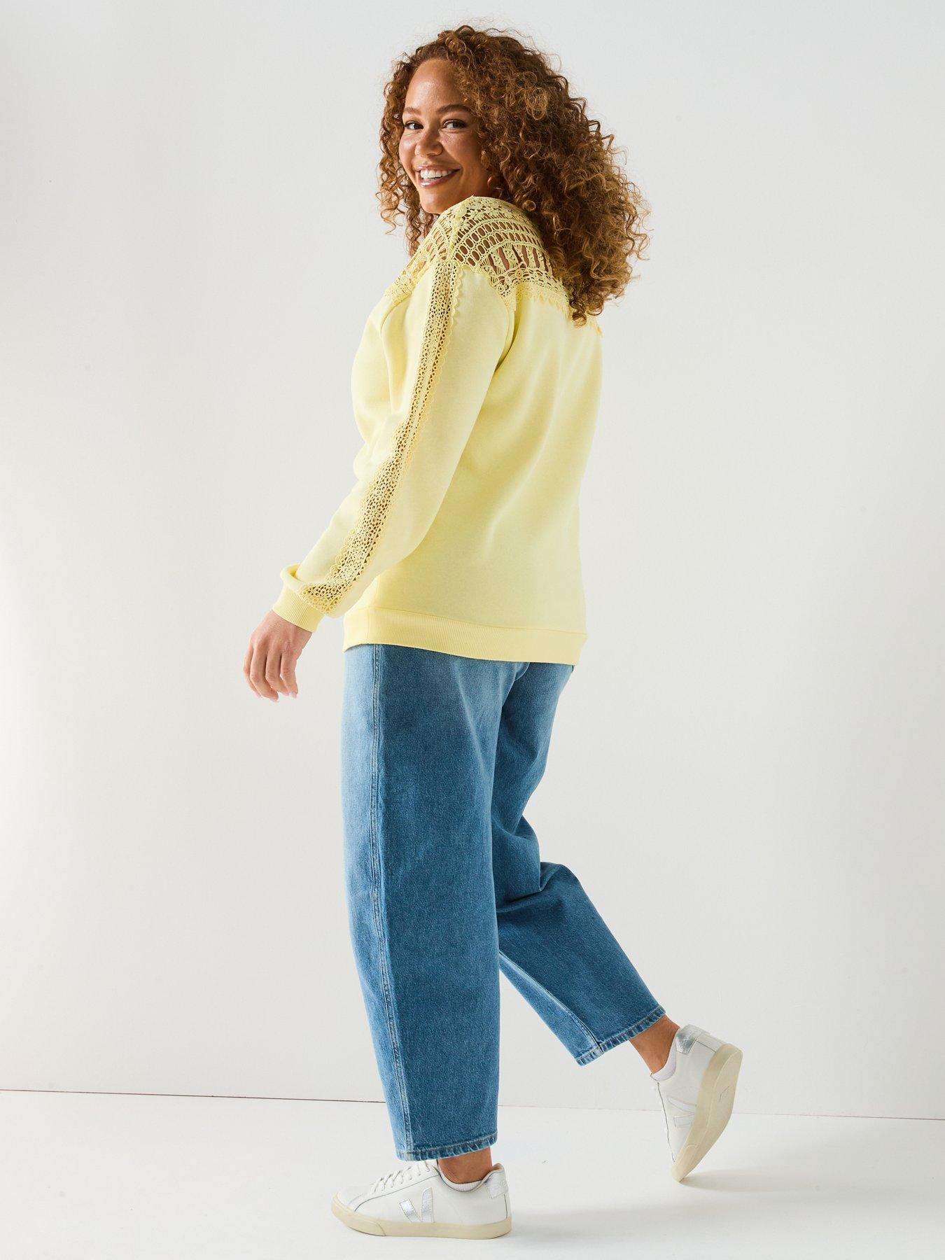 v-by-very-curve-lace-yoke-sweatshirtnbsp--yellowstillFront
