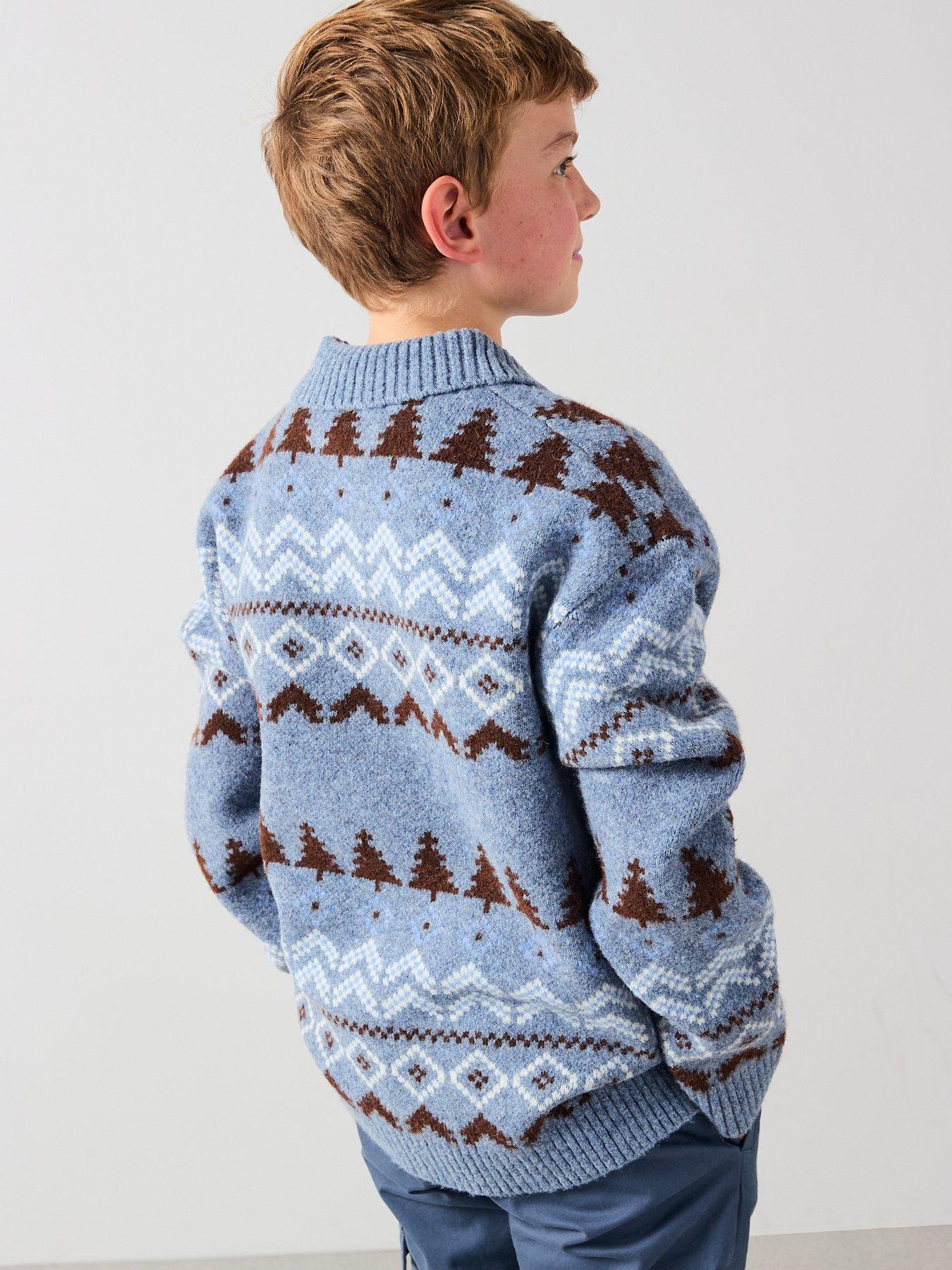 the-very-collection-boys-fairisle-button-up-cardigan-bluestillFront