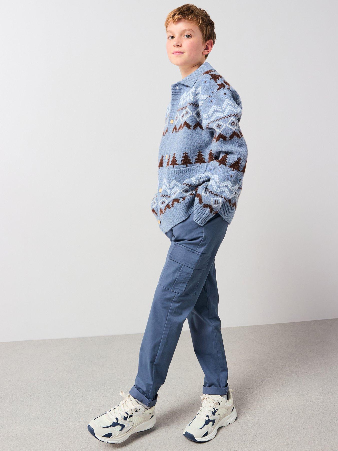 the-very-collection-boys-fairisle-button-up-cardigan-blueoutfit