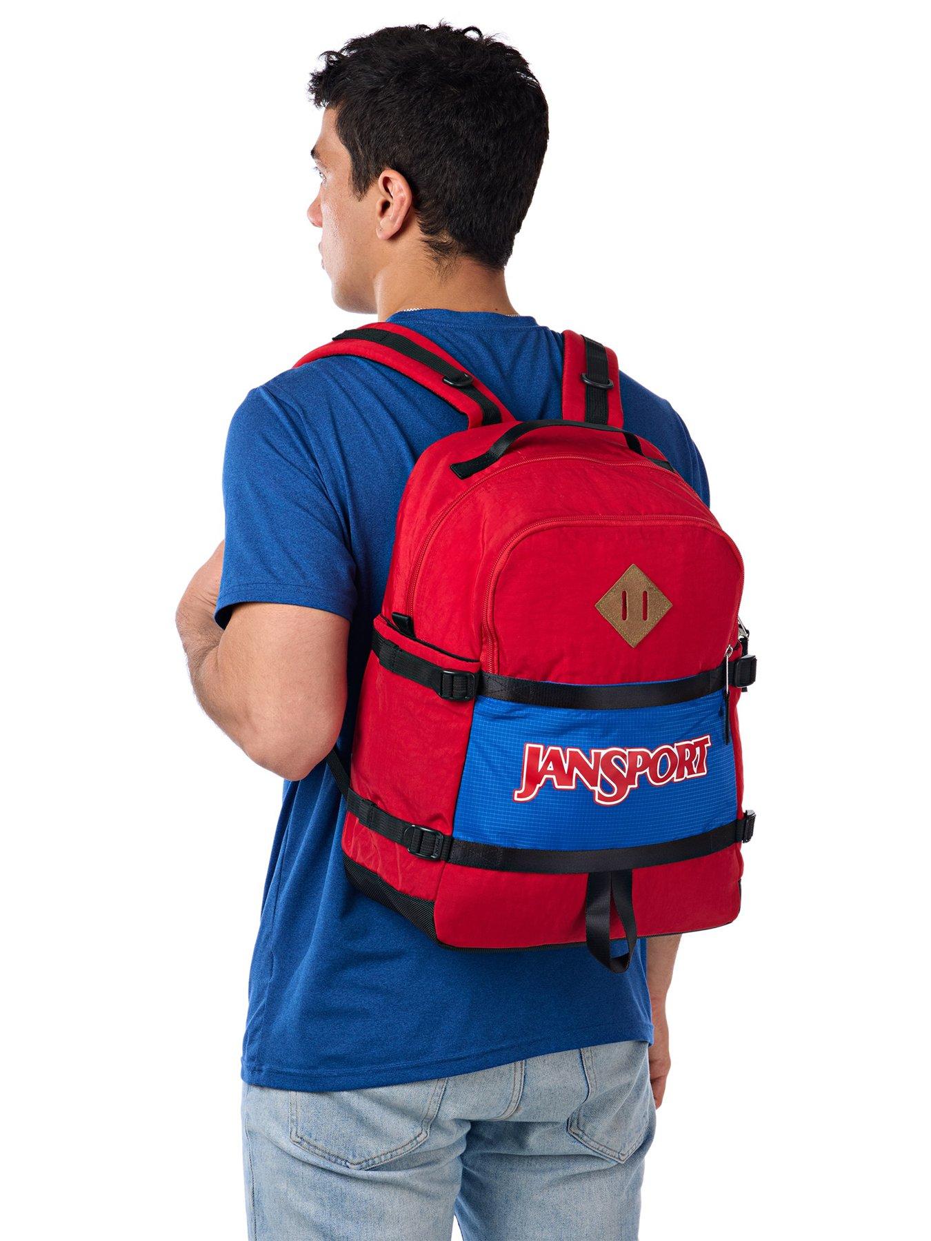 JanSport Small Seattle Pack Red Tape Backpack  Red